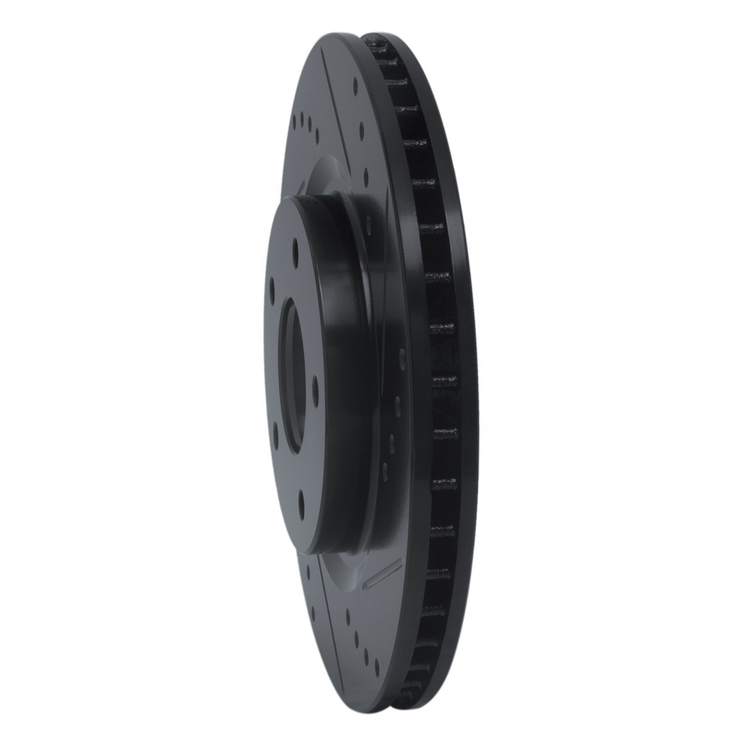 DYN 633-67058R DFC Brake Rotor - Drilled and Slotted - Black