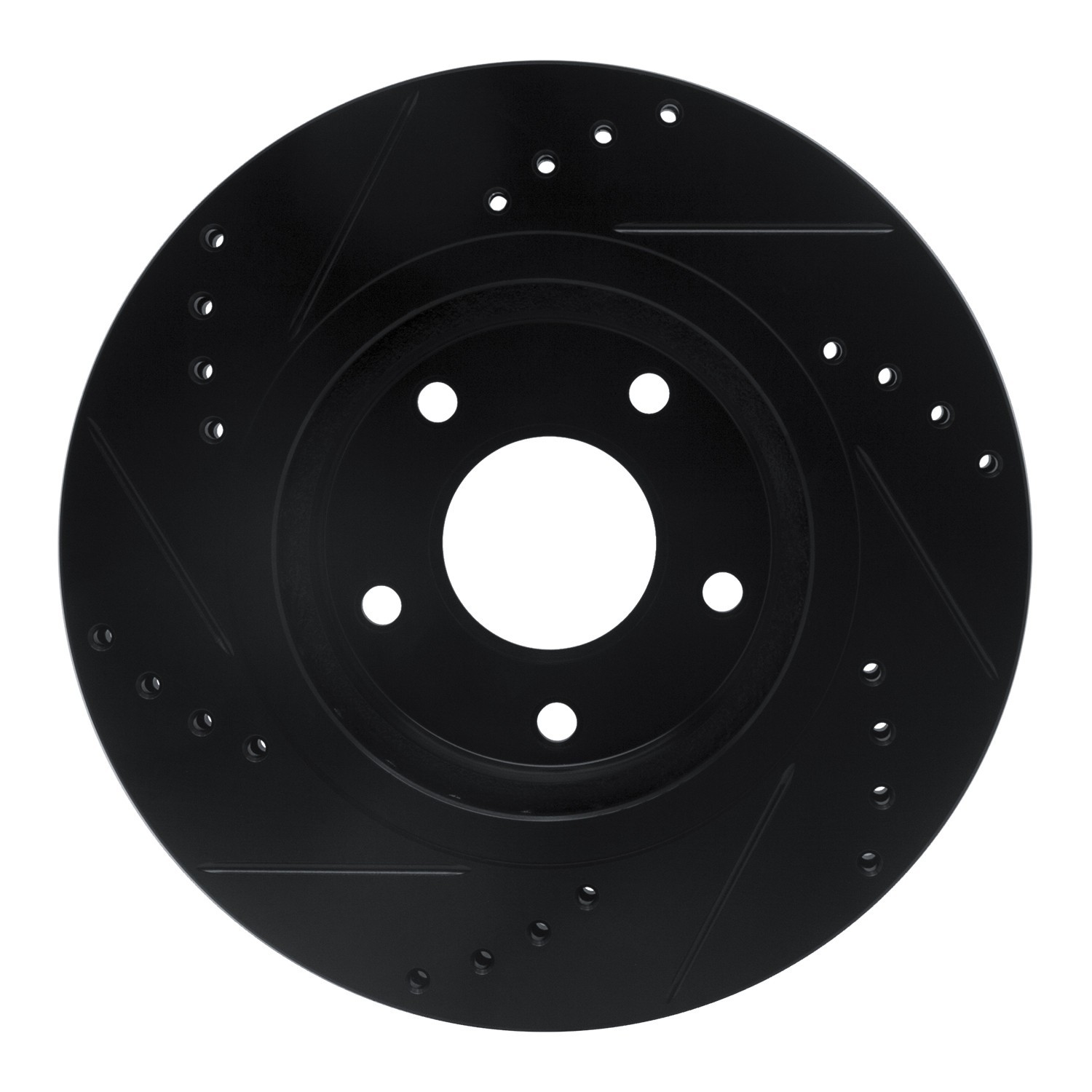 DYN 633-67058R DFC Brake Rotor - Drilled and Slotted - Black - Image 2