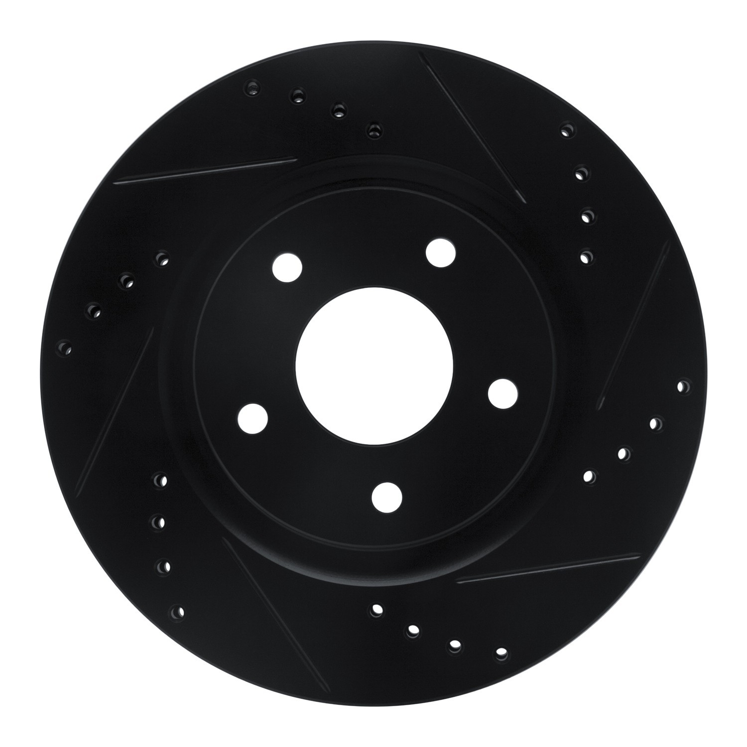 DYN 633-67058R DFC Brake Rotor - Drilled and Slotted - Black - Image 3