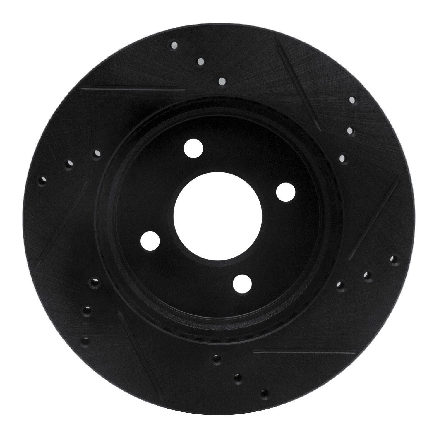 DYN 633-67065L DFC Brake Rotor - Drilled and Slotted - Black - Image 2