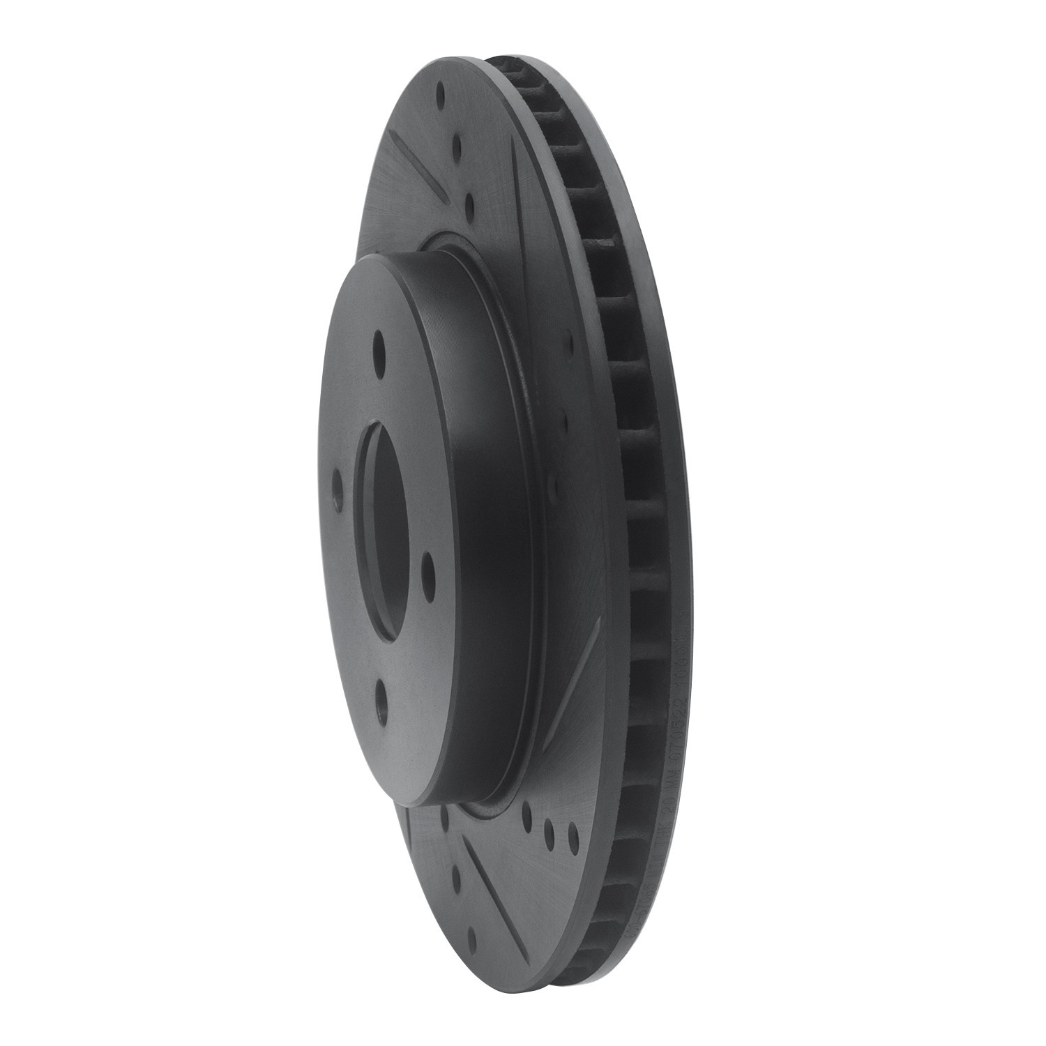 DYN 633-67065R DFC Brake Rotor - Drilled and Slotted - Black
