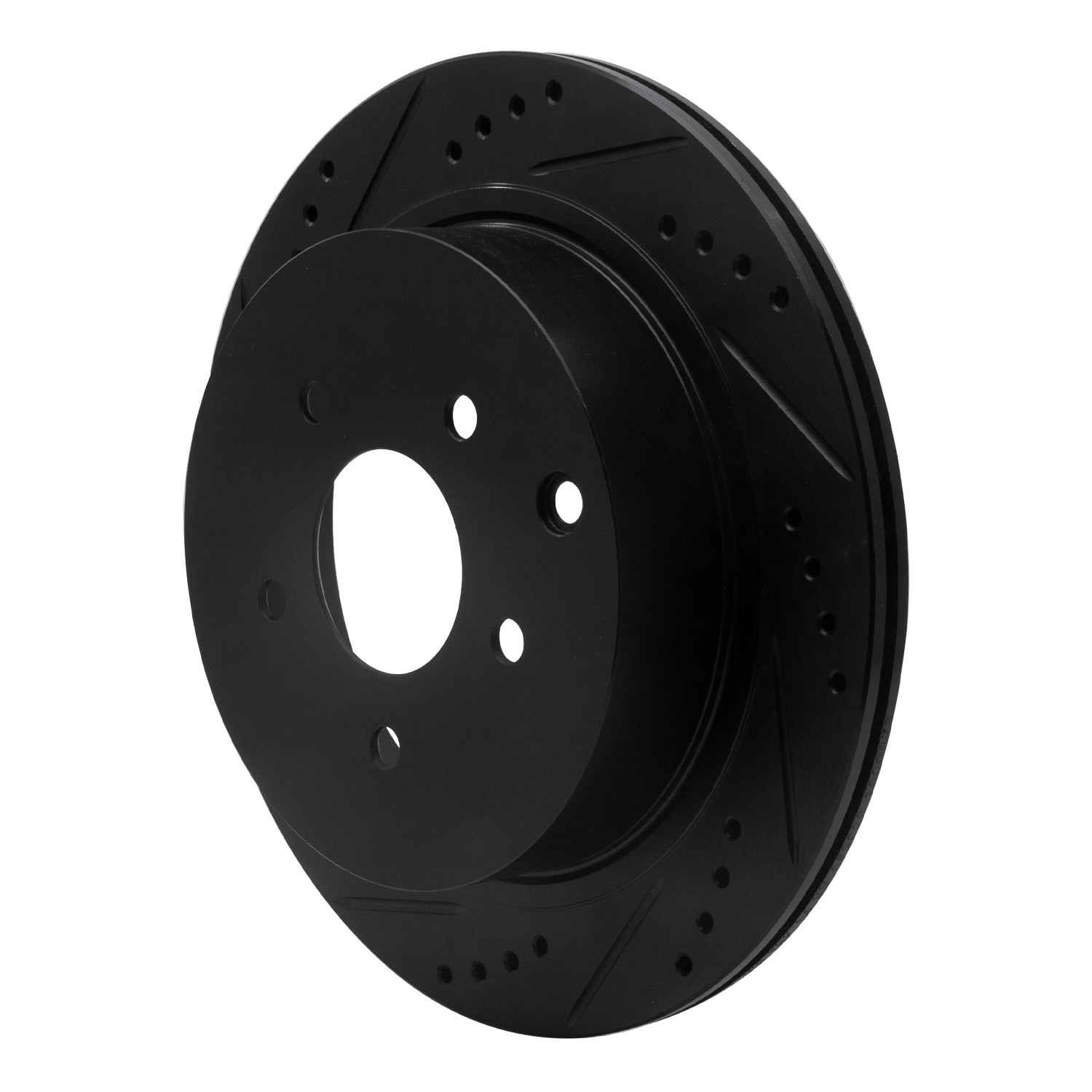 DYN 633-67089L DFC Brake Rotor - Drilled and Slotted - Black
