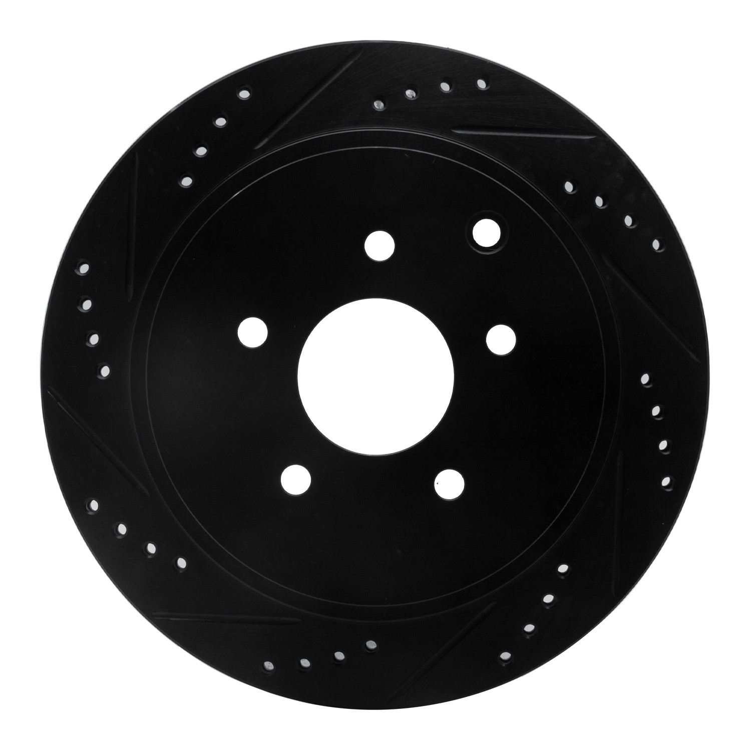 DYN 633-67089L DFC Brake Rotor - Drilled and Slotted - Black - Image 3