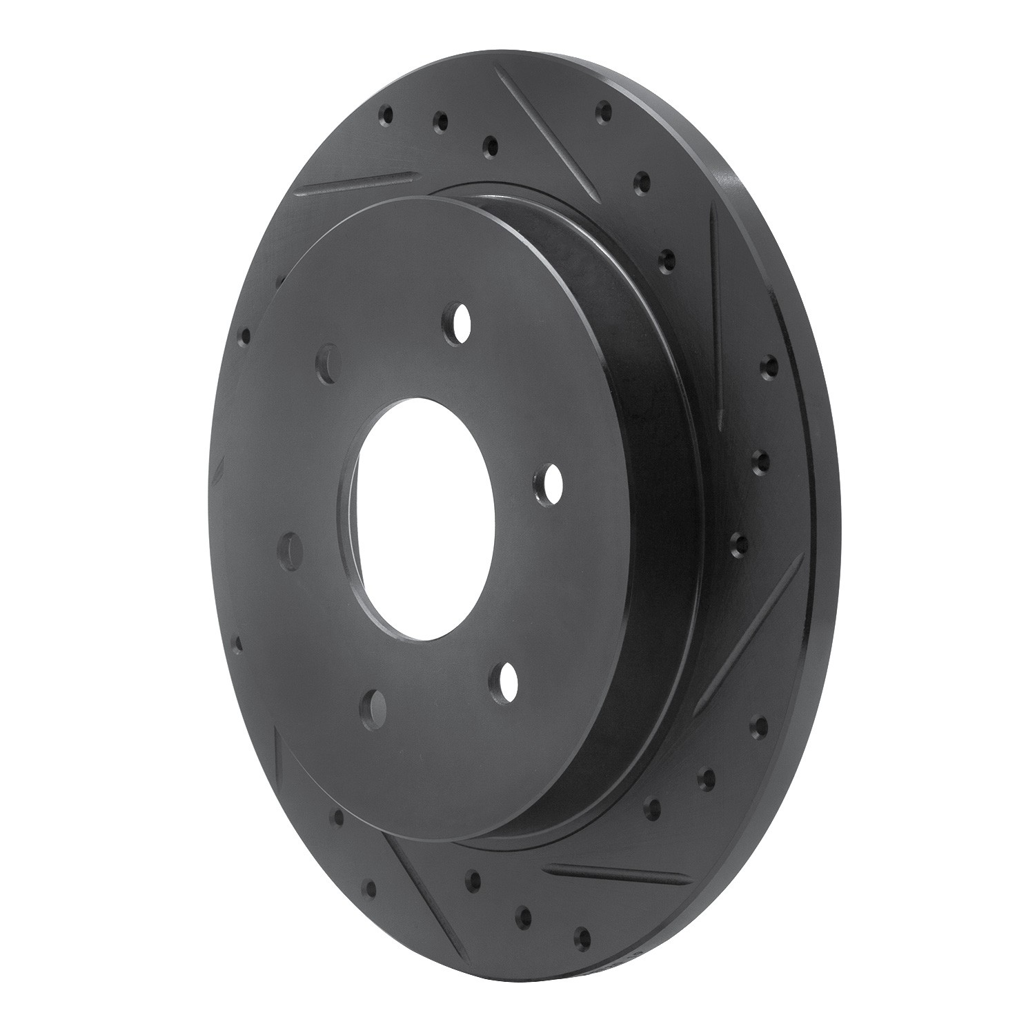 DYN 633-67090R DFC Brake Rotor - Drilled and Slotted - Black