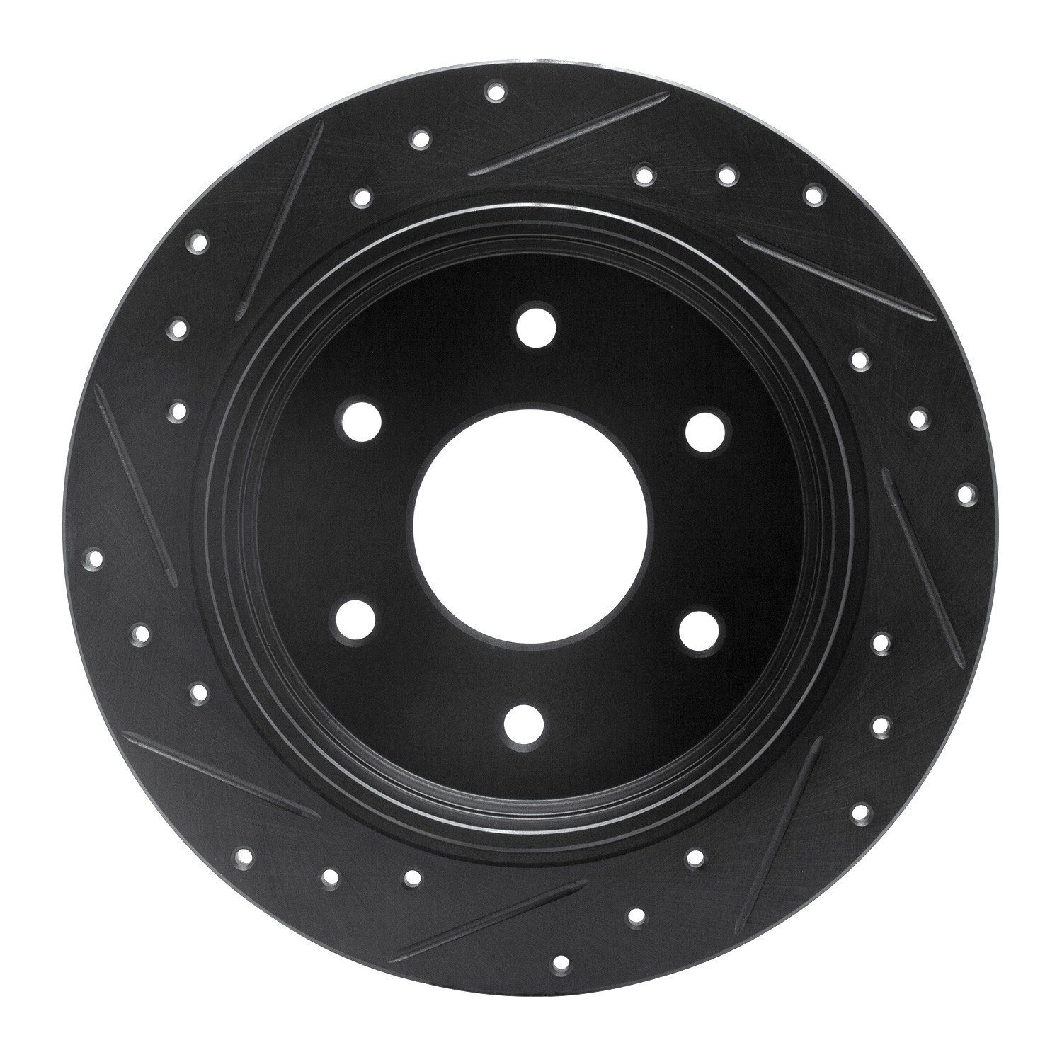 DYN 633-67090R DFC Brake Rotor - Drilled and Slotted - Black - Image 2