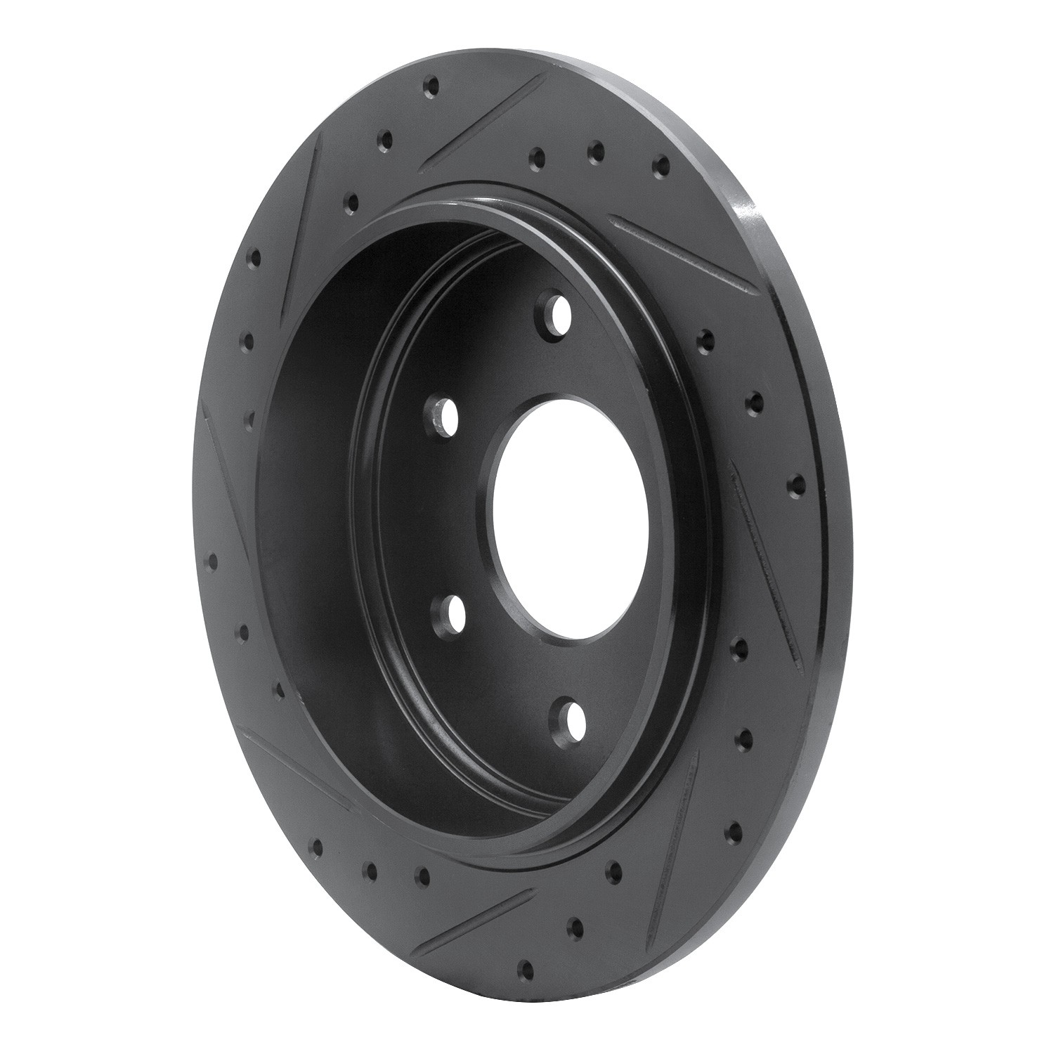 DYN 633-67090R DFC Brake Rotor - Drilled and Slotted - Black - Image 5