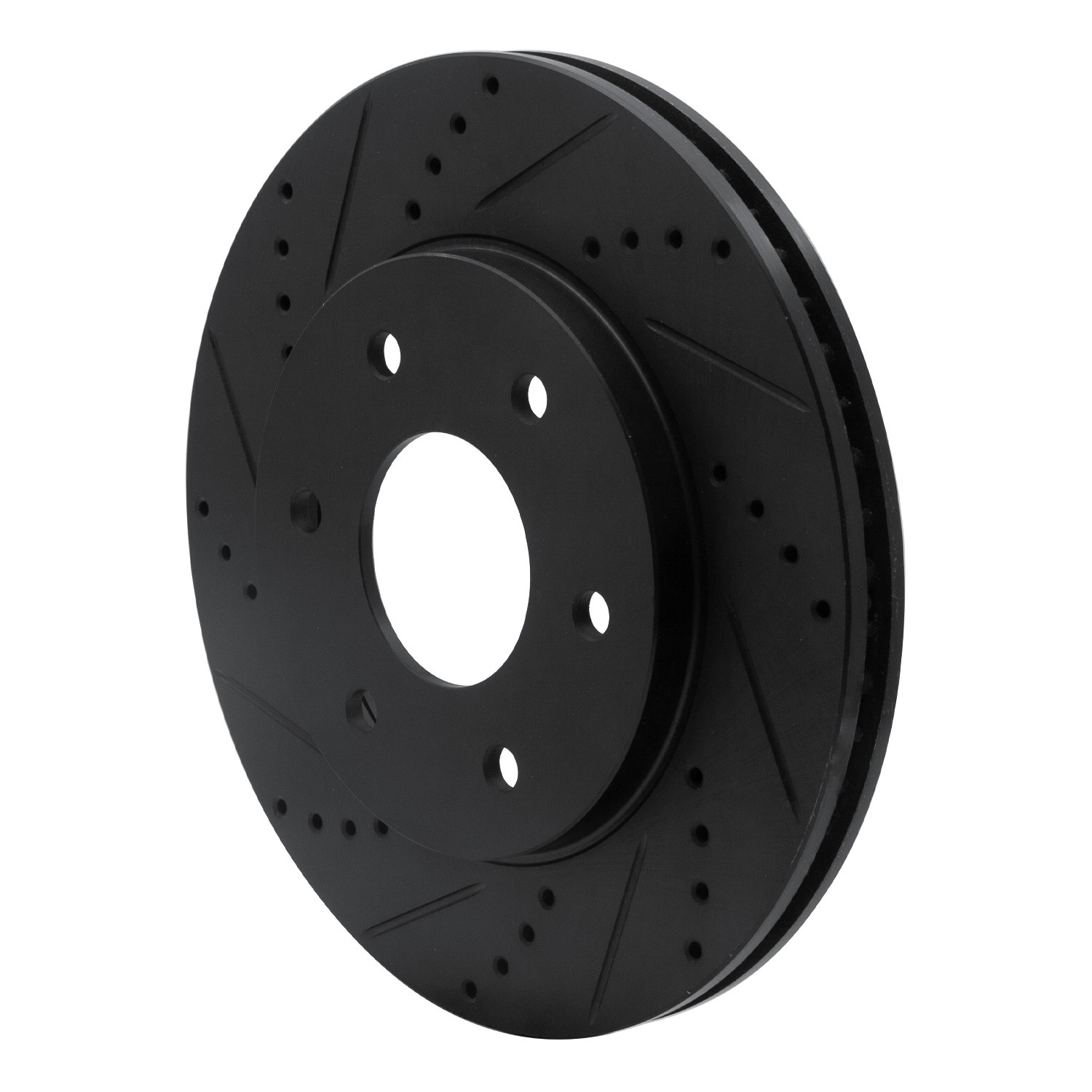 DYN 633-67091L DFC Brake Rotor - Drilled and Slotted - Black
