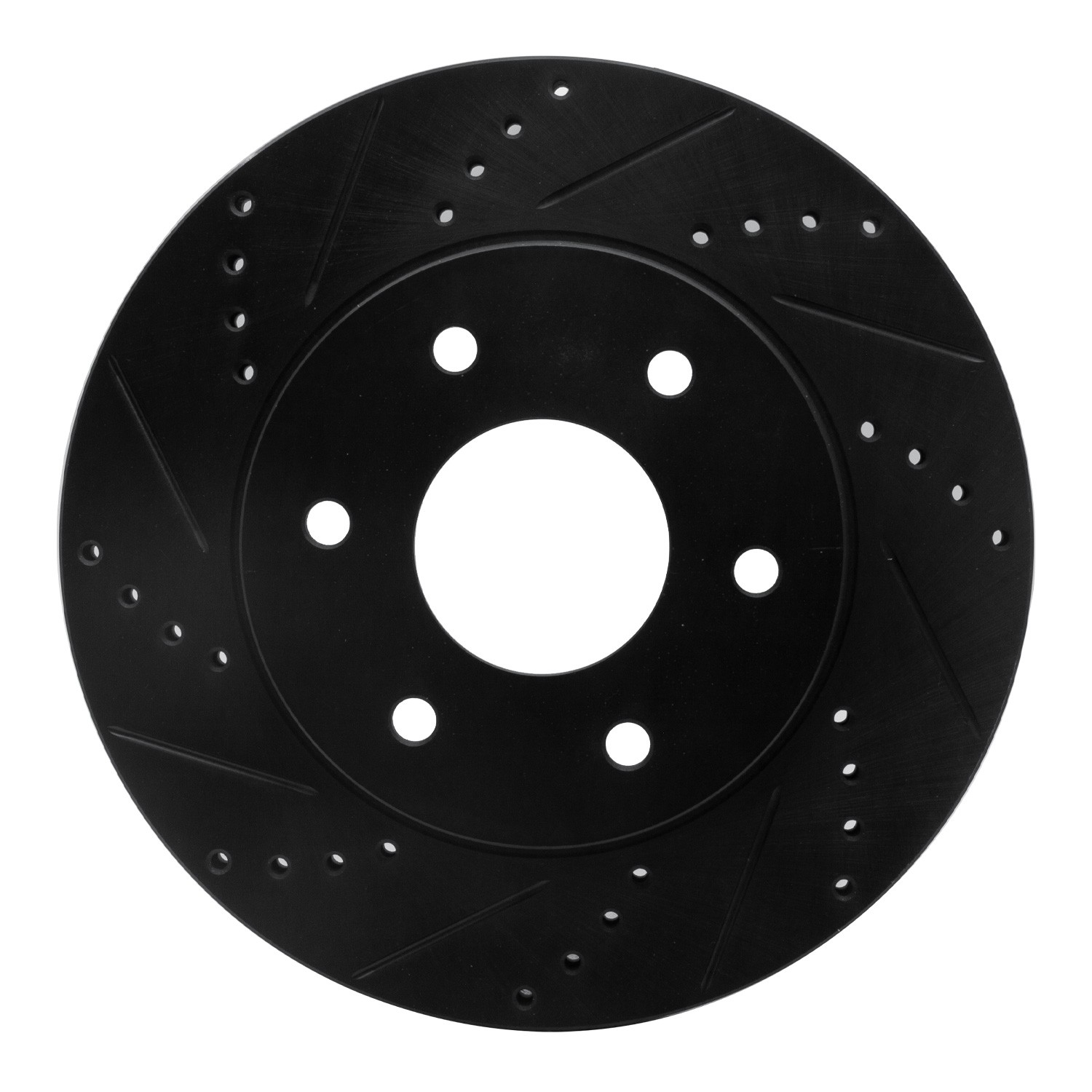 DYN 633-67091L DFC Brake Rotor - Drilled and Slotted - Black - Image 3