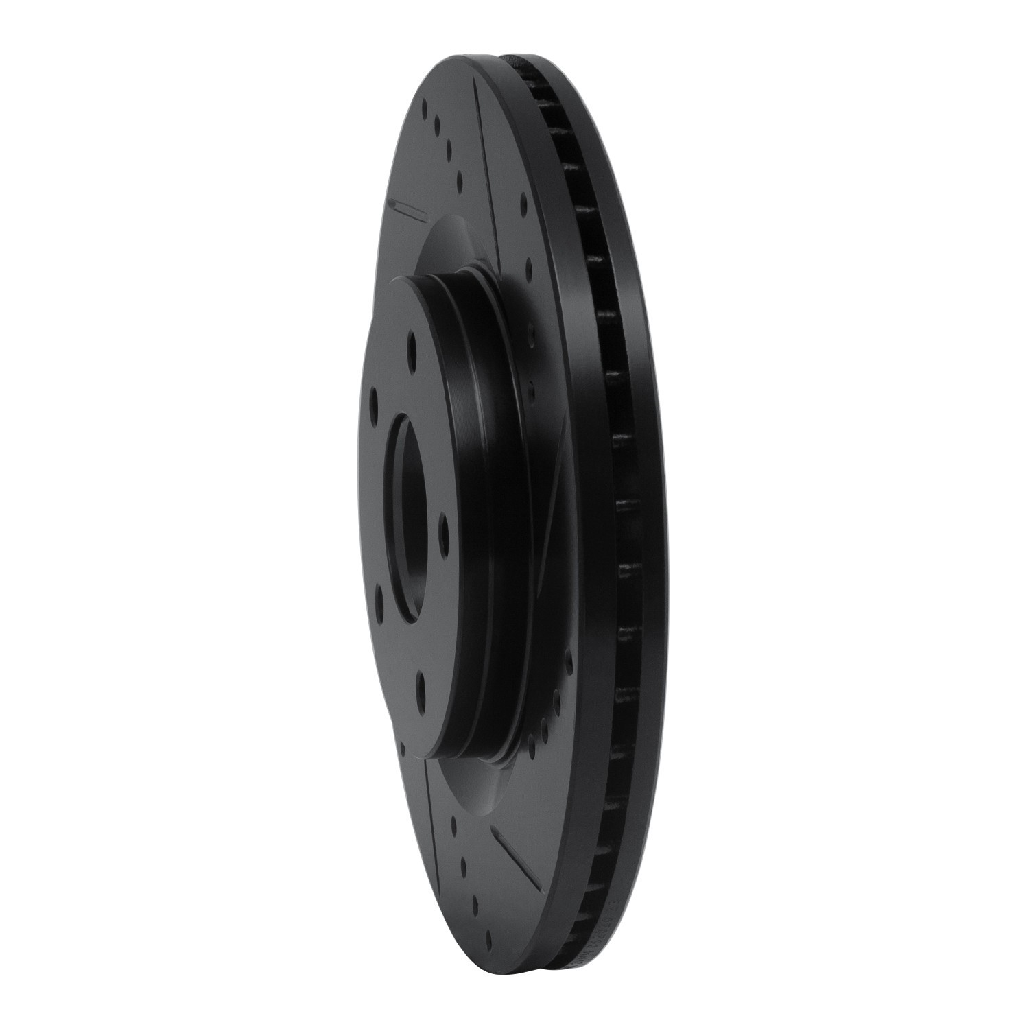 DYN 633-67100R DFC Brake Rotor - Drilled and Slotted - Black