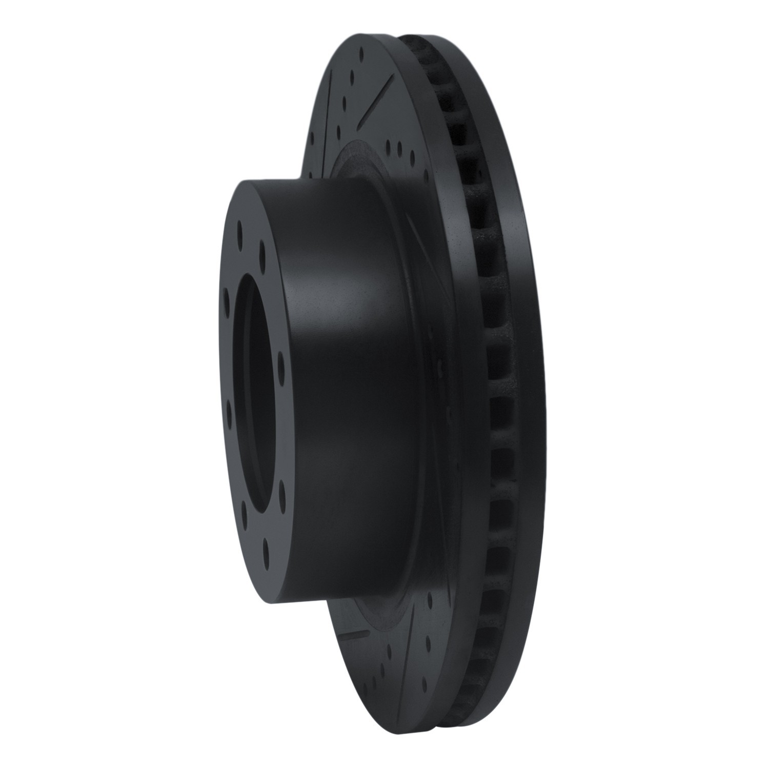 DYN 633-67102L DFC Brake Rotor - Drilled and Slotted - Black