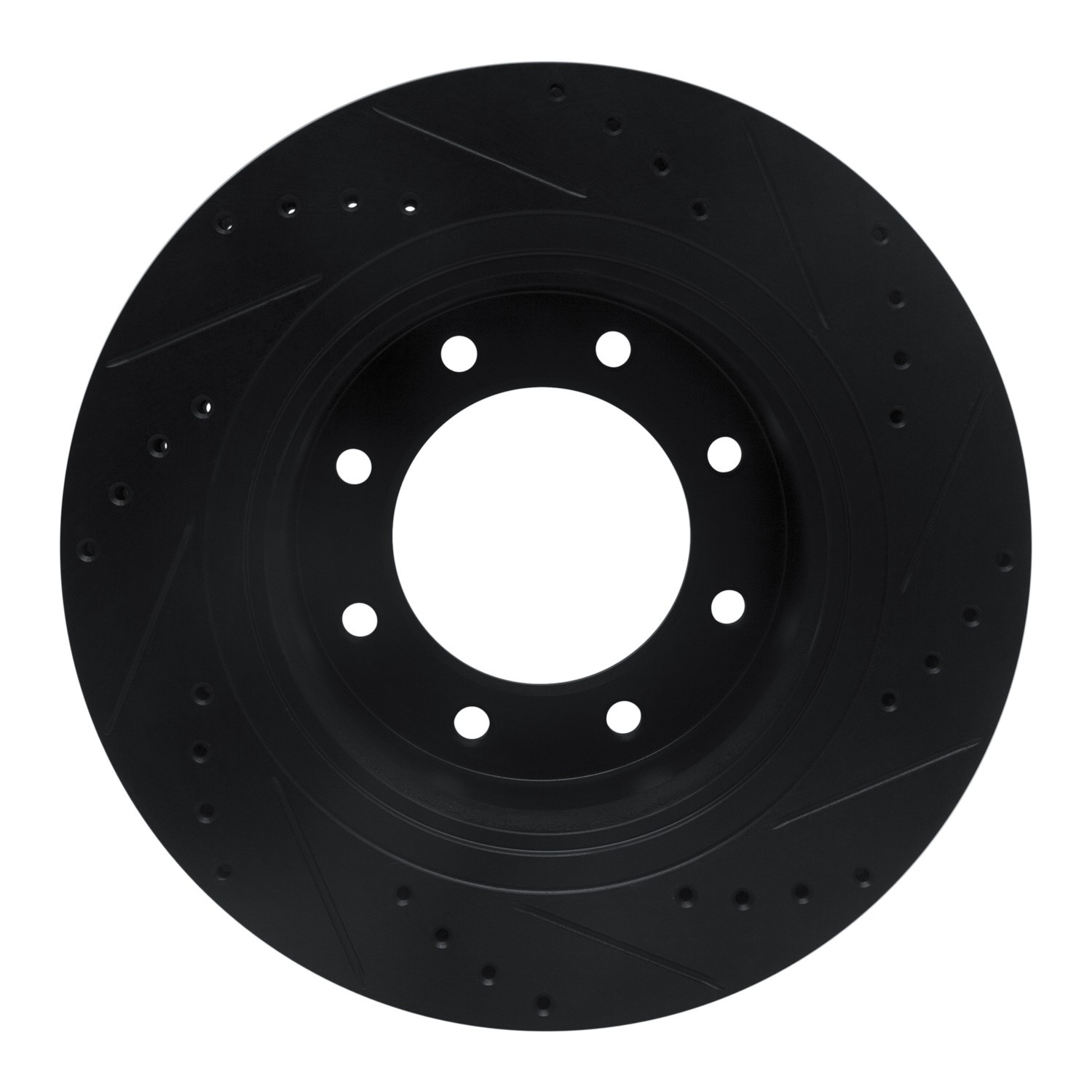 DYN 633-67102L DFC Brake Rotor - Drilled and Slotted - Black - Image 2