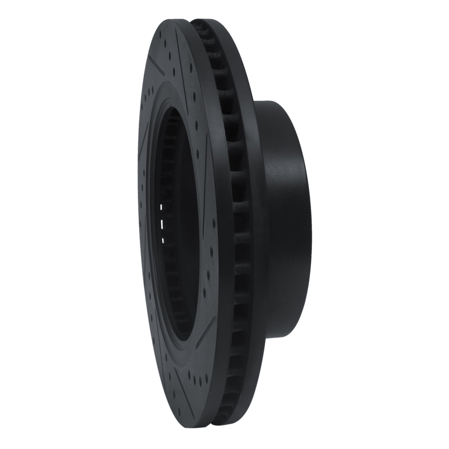 DYN 633-67102L DFC Brake Rotor - Drilled and Slotted - Black - Image 5