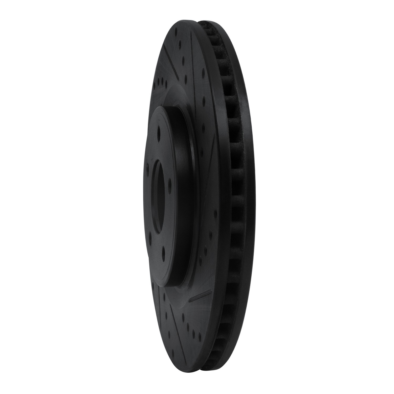DYN 633-67104R DFC Brake Rotor - Drilled and Slotted - Black