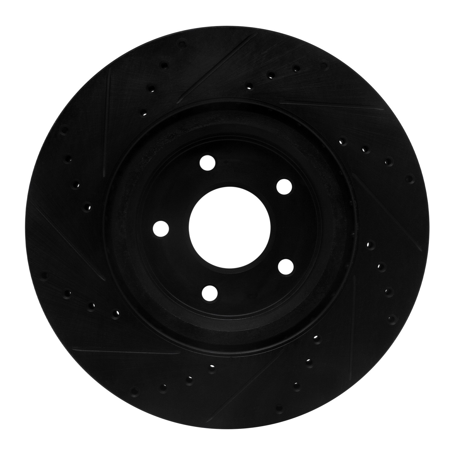 DYN 633-67104R DFC Brake Rotor - Drilled and Slotted - Black - Image 2