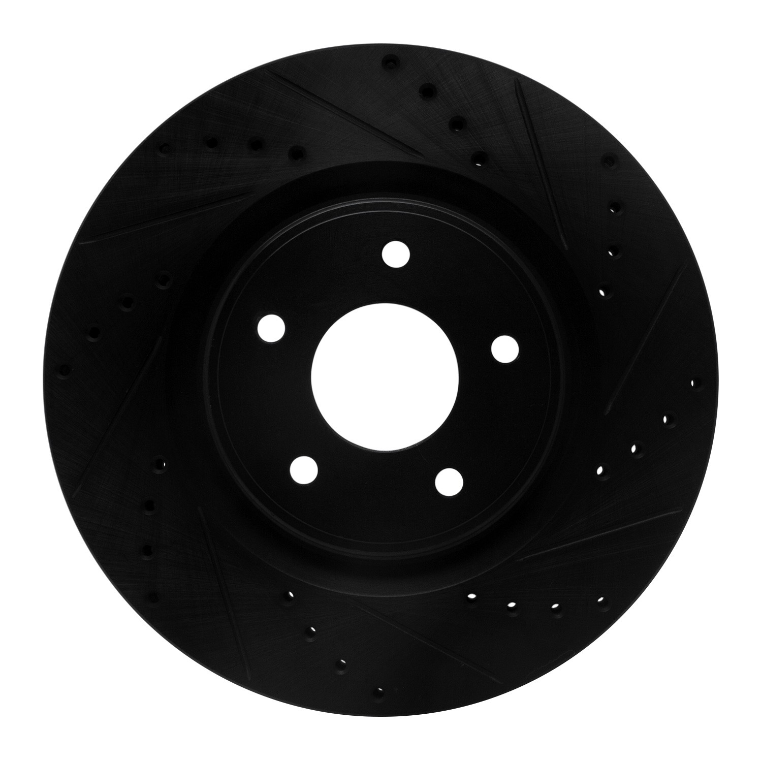 DYN 633-67104R DFC Brake Rotor - Drilled and Slotted - Black - Image 3