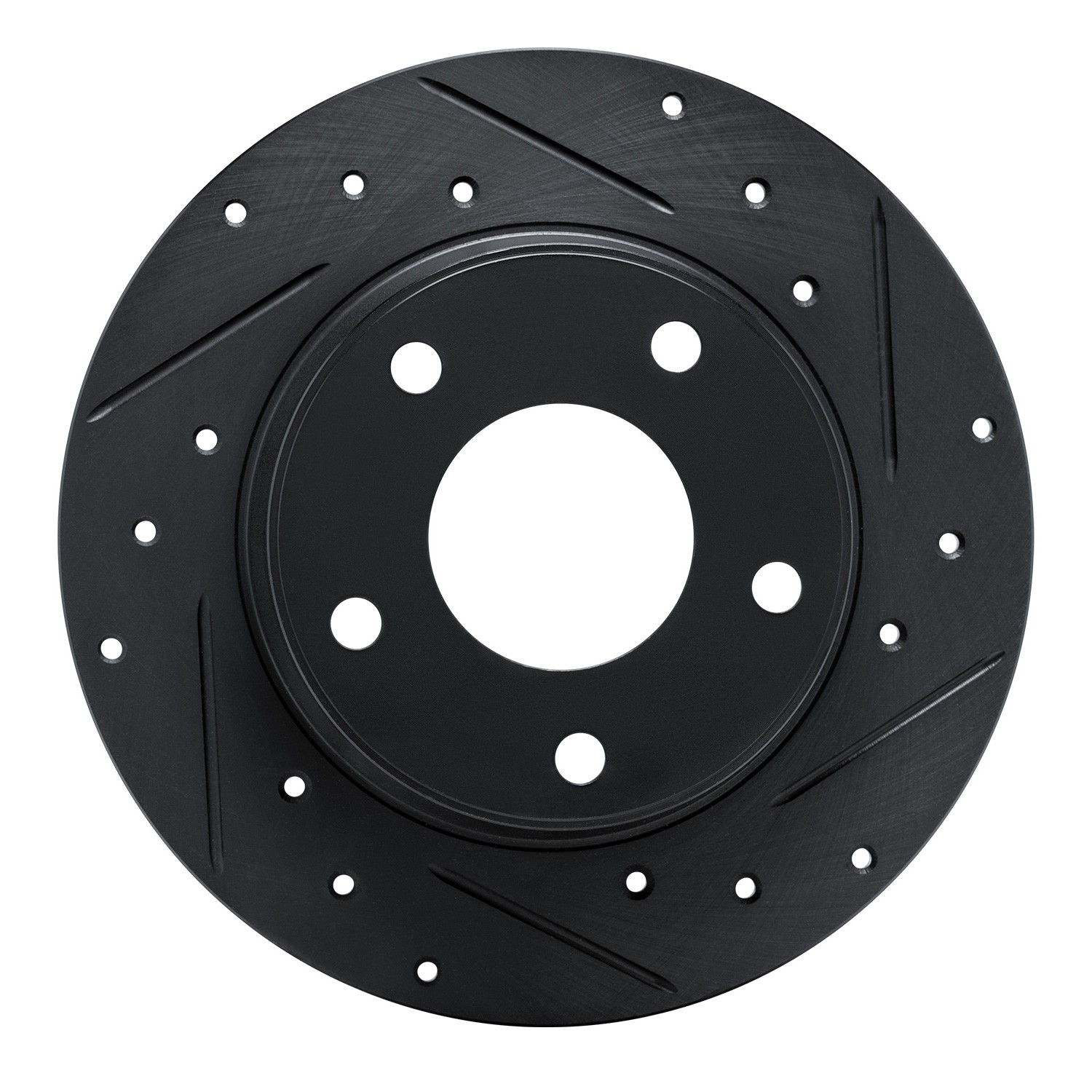 DYN 633-67115R DFC Brake Rotor - Drilled and Slotted - Black