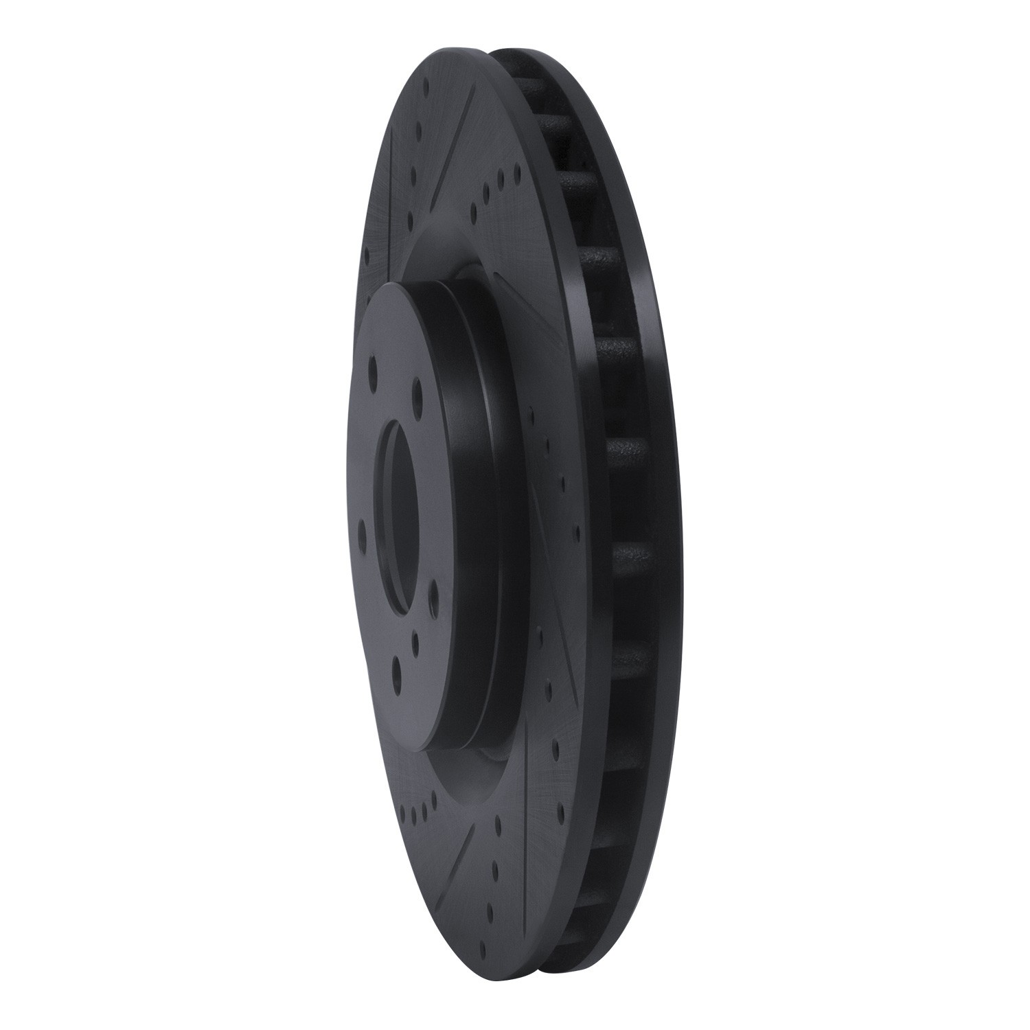 DYN 633-68008L DFC Brake Rotor - Drilled and Slotted - Black