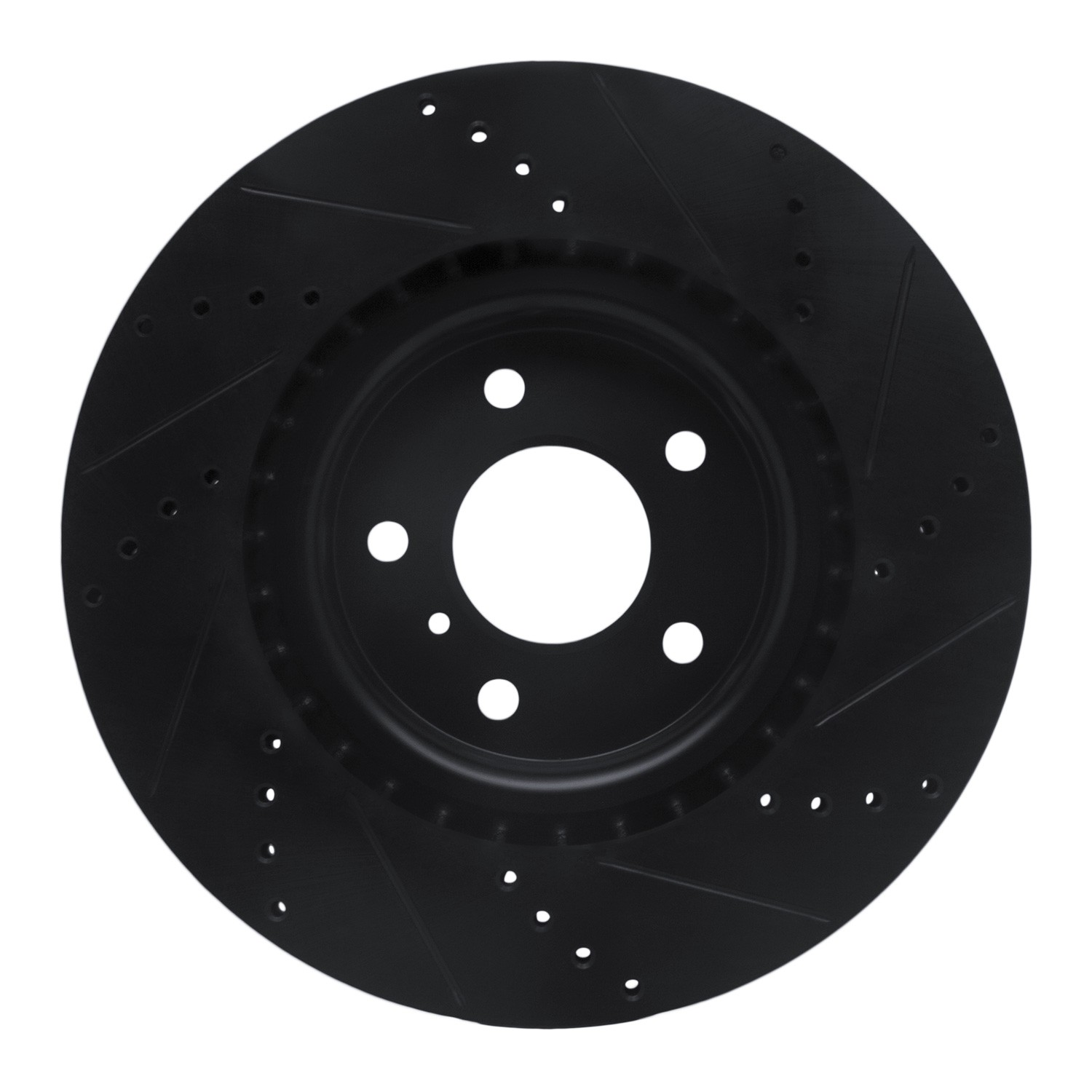 DYN 633-68008L DFC Brake Rotor - Drilled and Slotted - Black - Image 2