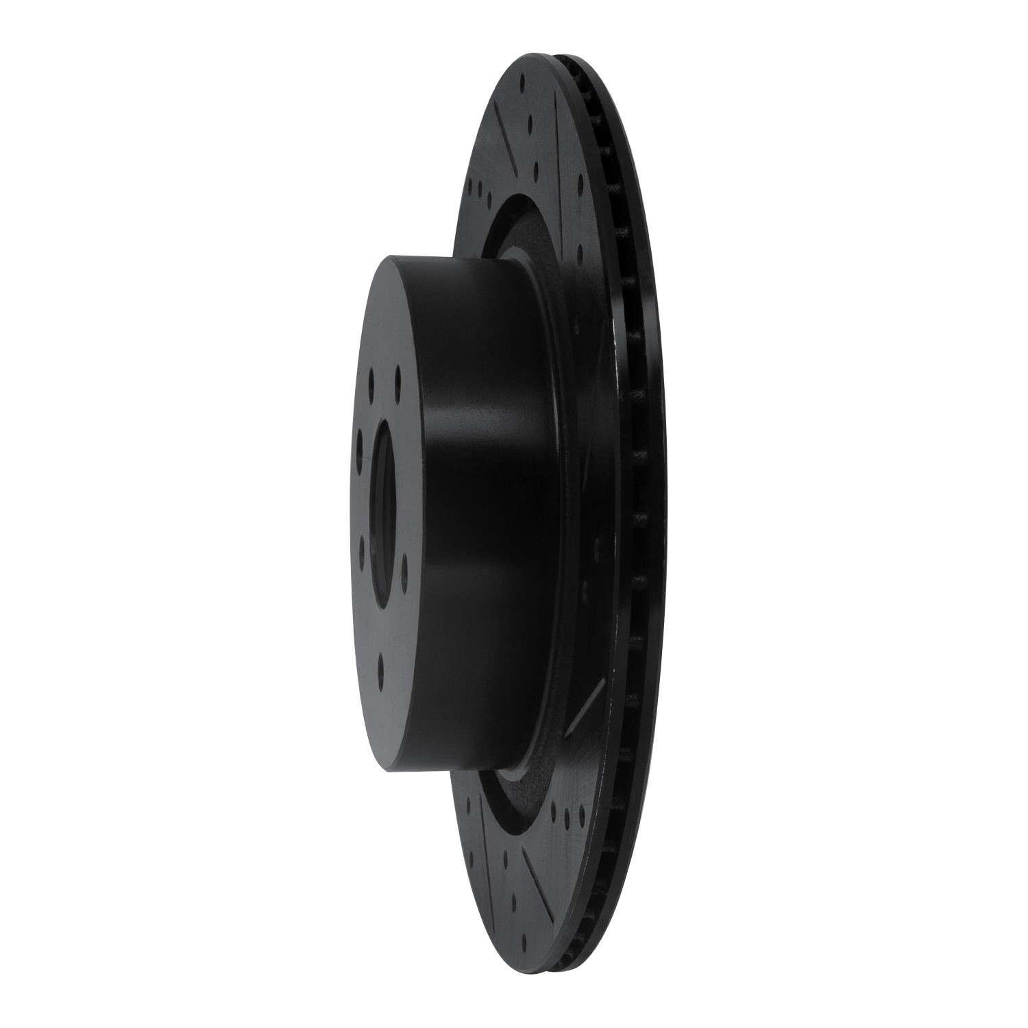 DYN 633-68010R DFC Brake Rotor - Drilled and Slotted - Black