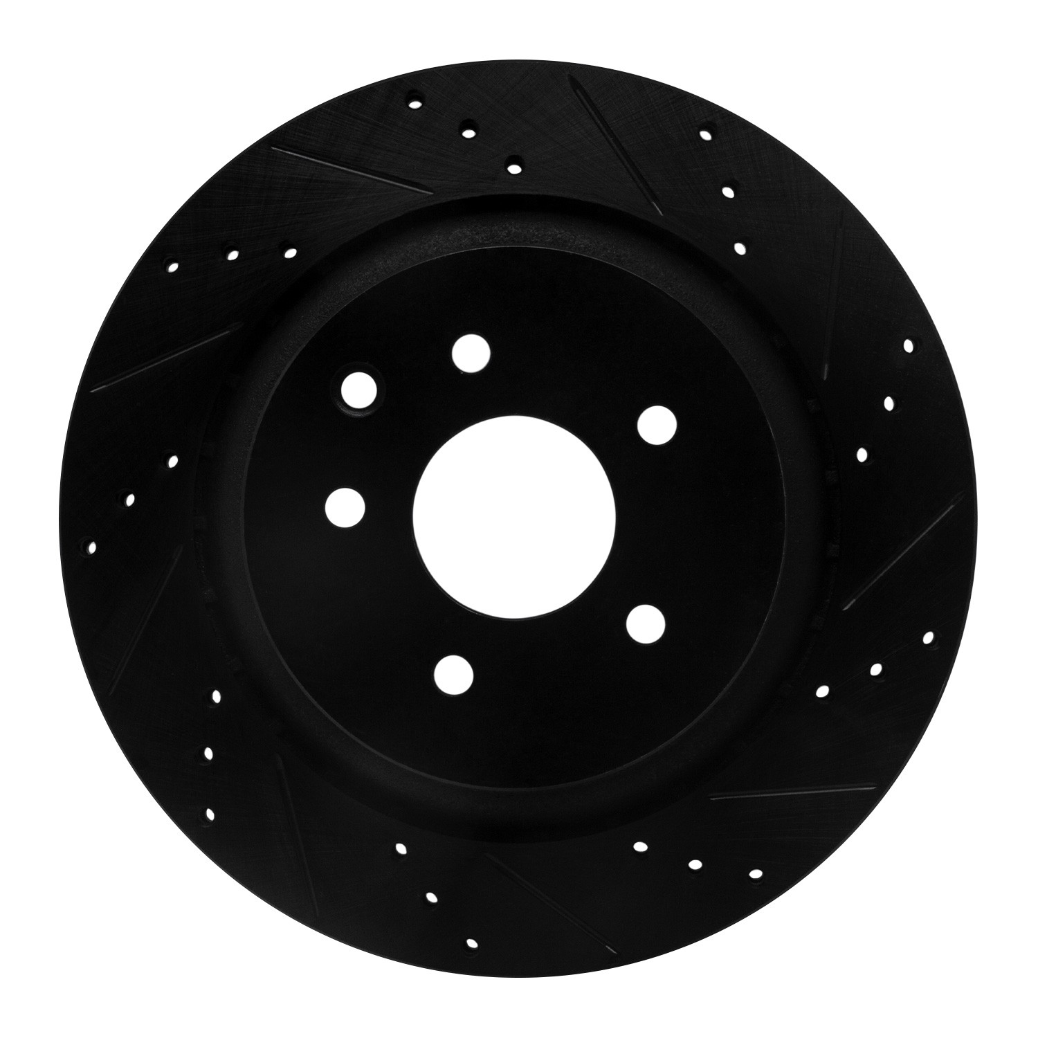 DYN 633-68010R DFC Brake Rotor - Drilled and Slotted - Black - Image 3
