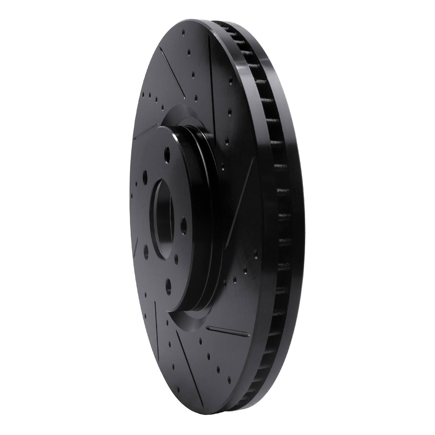 DYN 633-68011R DFC Brake Rotor - Drilled and Slotted - Black