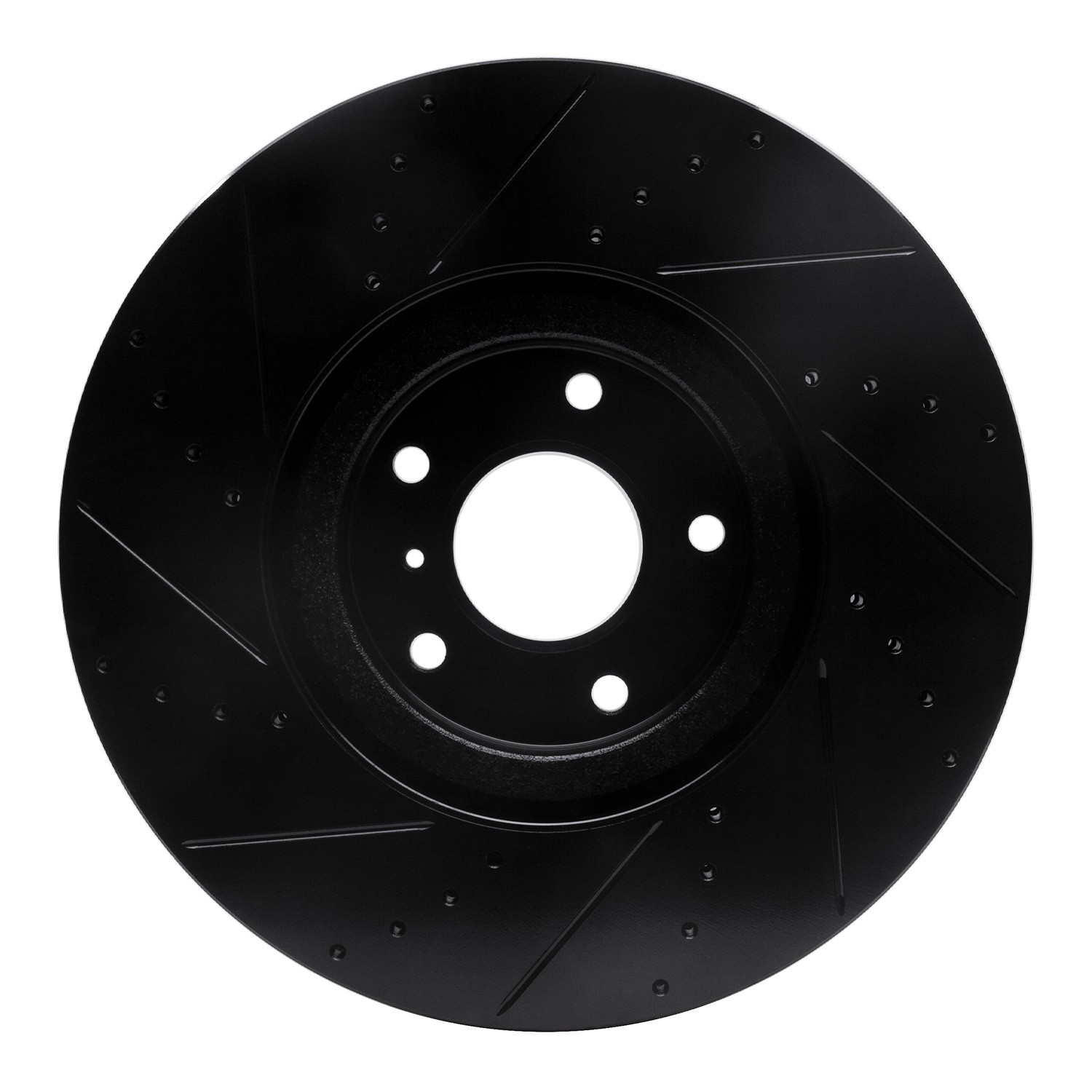 DYN 633-68011R DFC Brake Rotor - Drilled and Slotted - Black - Image 2