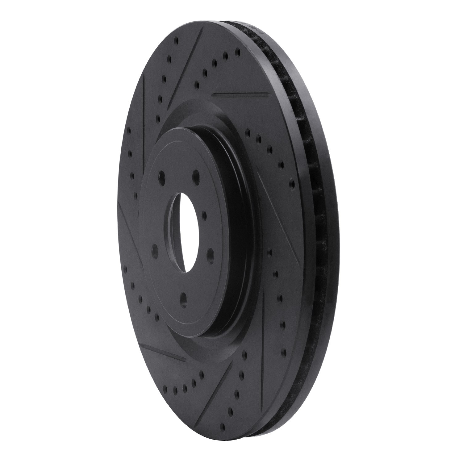 DYN 633-68012L DFC Brake Rotor - Drilled and Slotted - Black