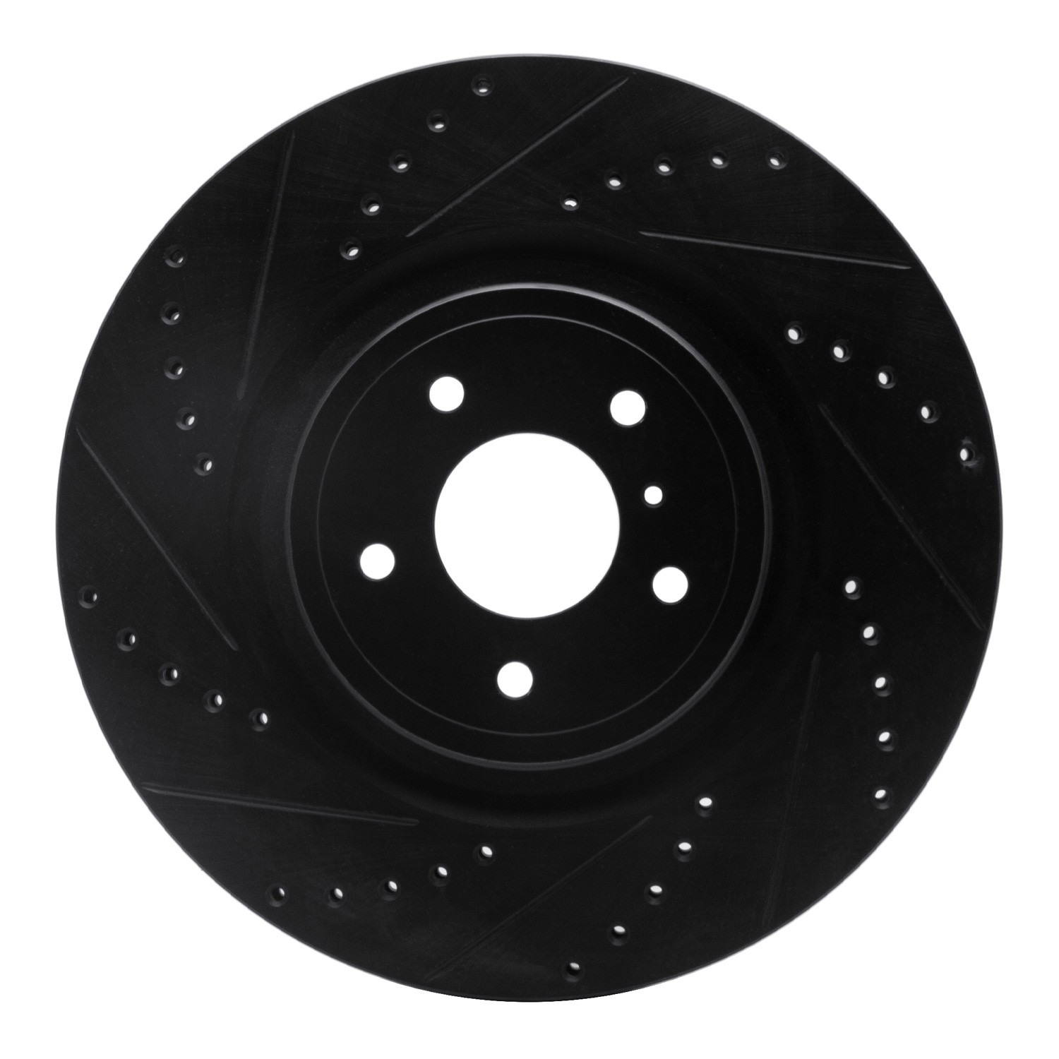 DYN 633-68012L DFC Brake Rotor - Drilled and Slotted - Black - Image 3