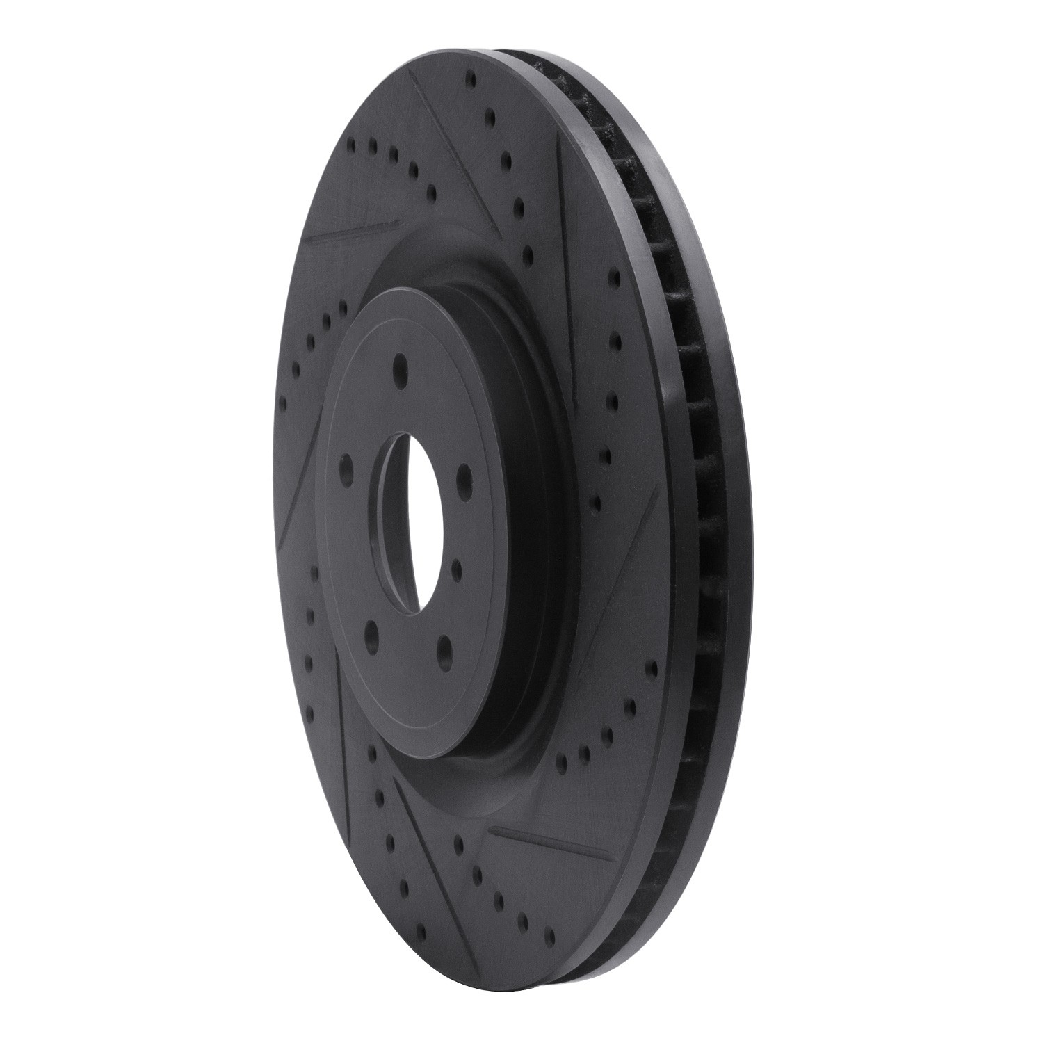 DYN 633-68012R DFC Brake Rotor - Drilled and Slotted - Black