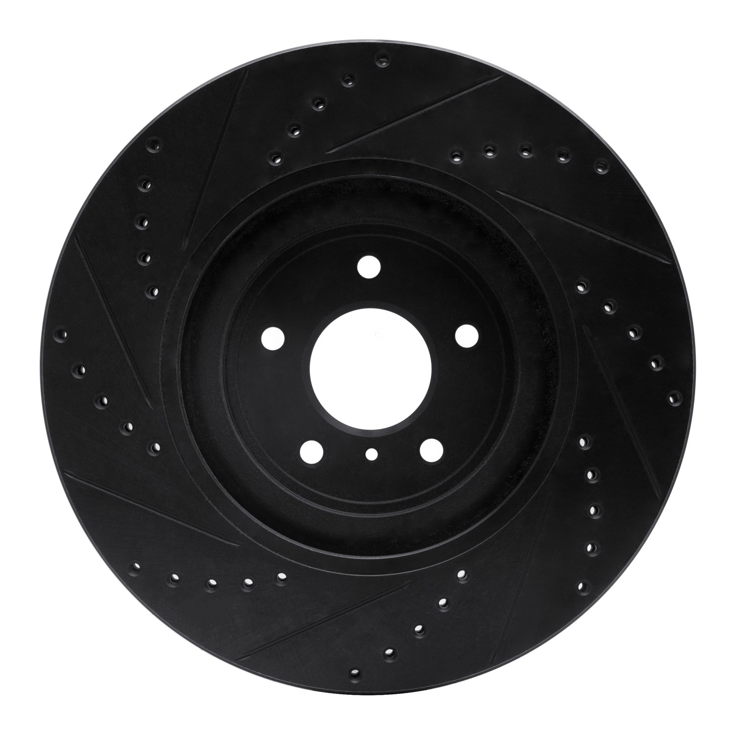 DYN 633-68012R DFC Brake Rotor - Drilled and Slotted - Black - Image 2
