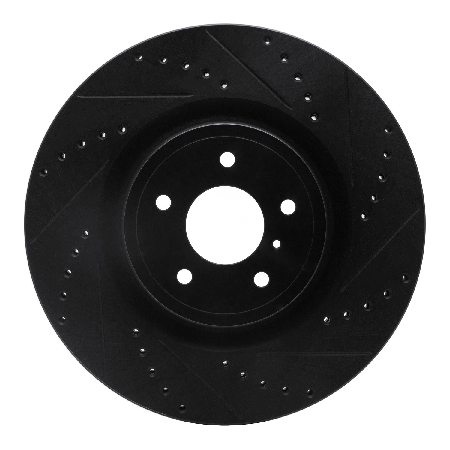 DYN 633-68012R DFC Brake Rotor - Drilled and Slotted - Black - Image 3