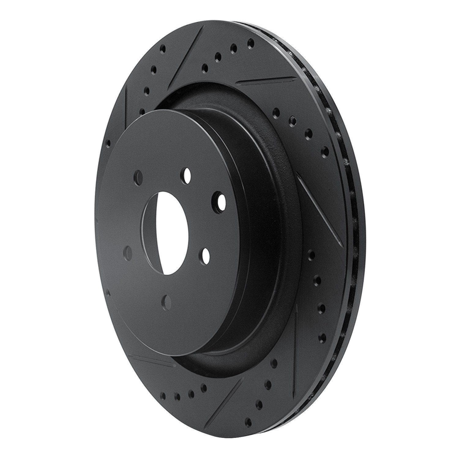 DYN 633-68015L DFC Brake Rotor - Drilled and Slotted - Black