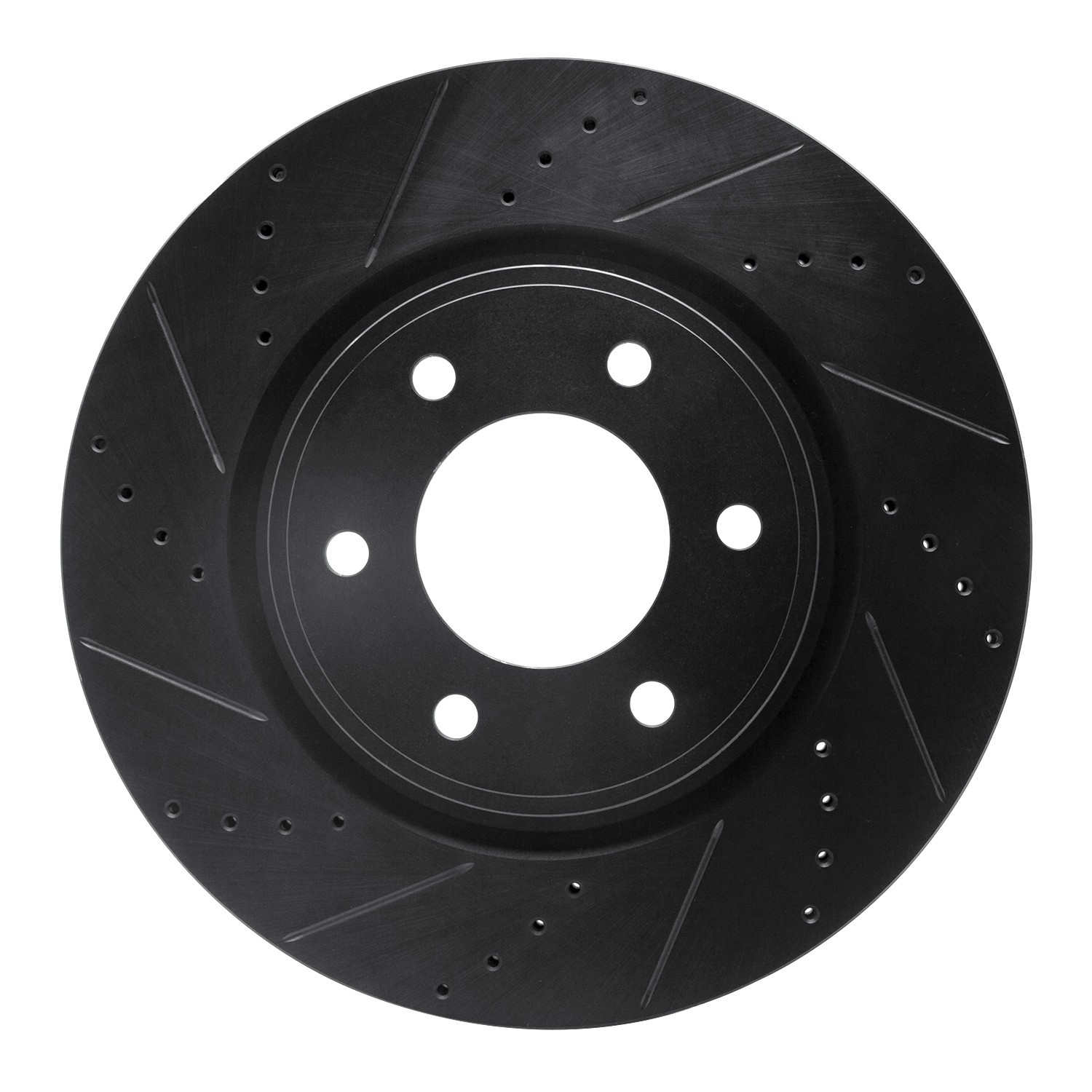 DYN 633-68016L DFC Brake Rotor - Drilled and Slotted - Black - Image 3