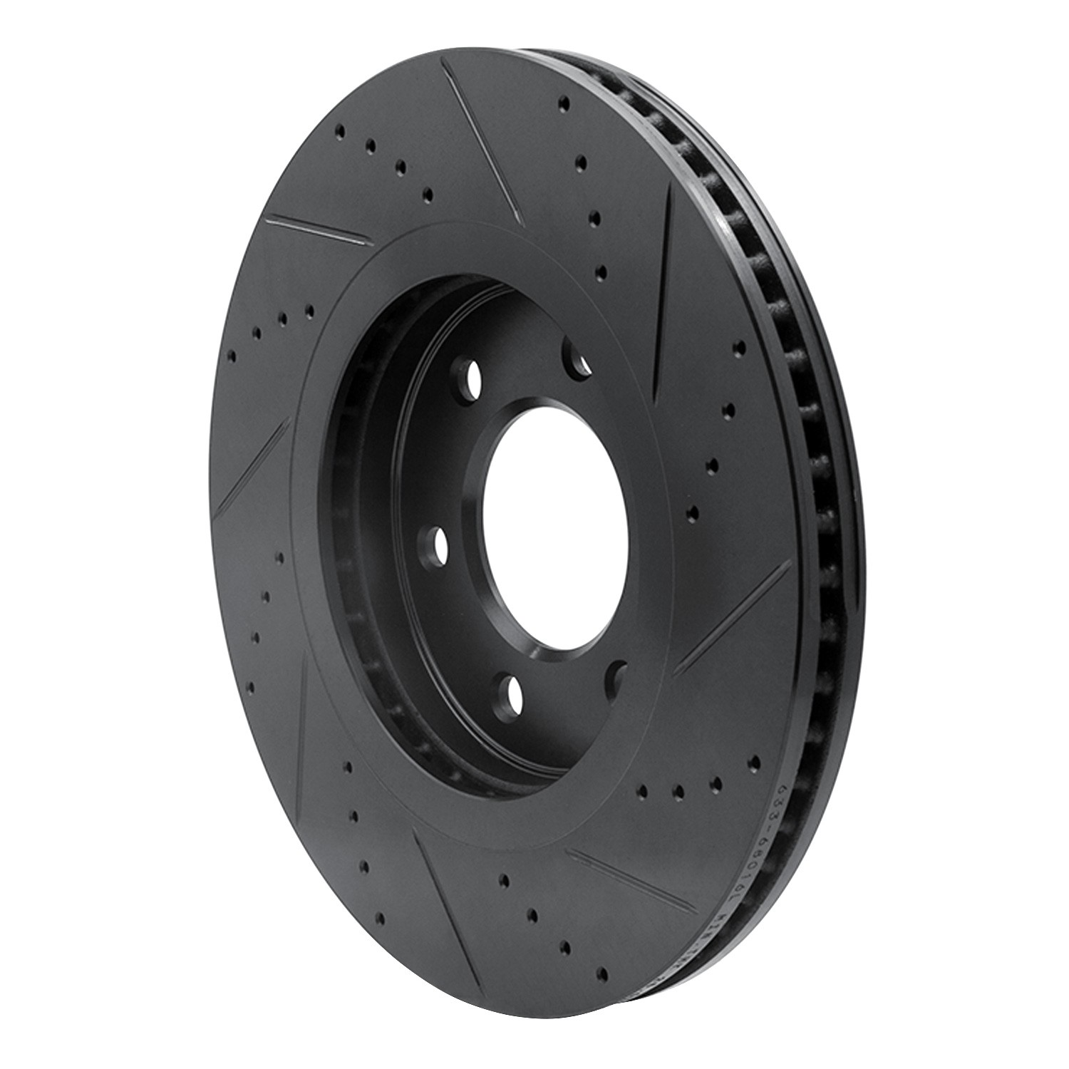 DYN 633-68016L DFC Brake Rotor - Drilled and Slotted - Black - Image 5