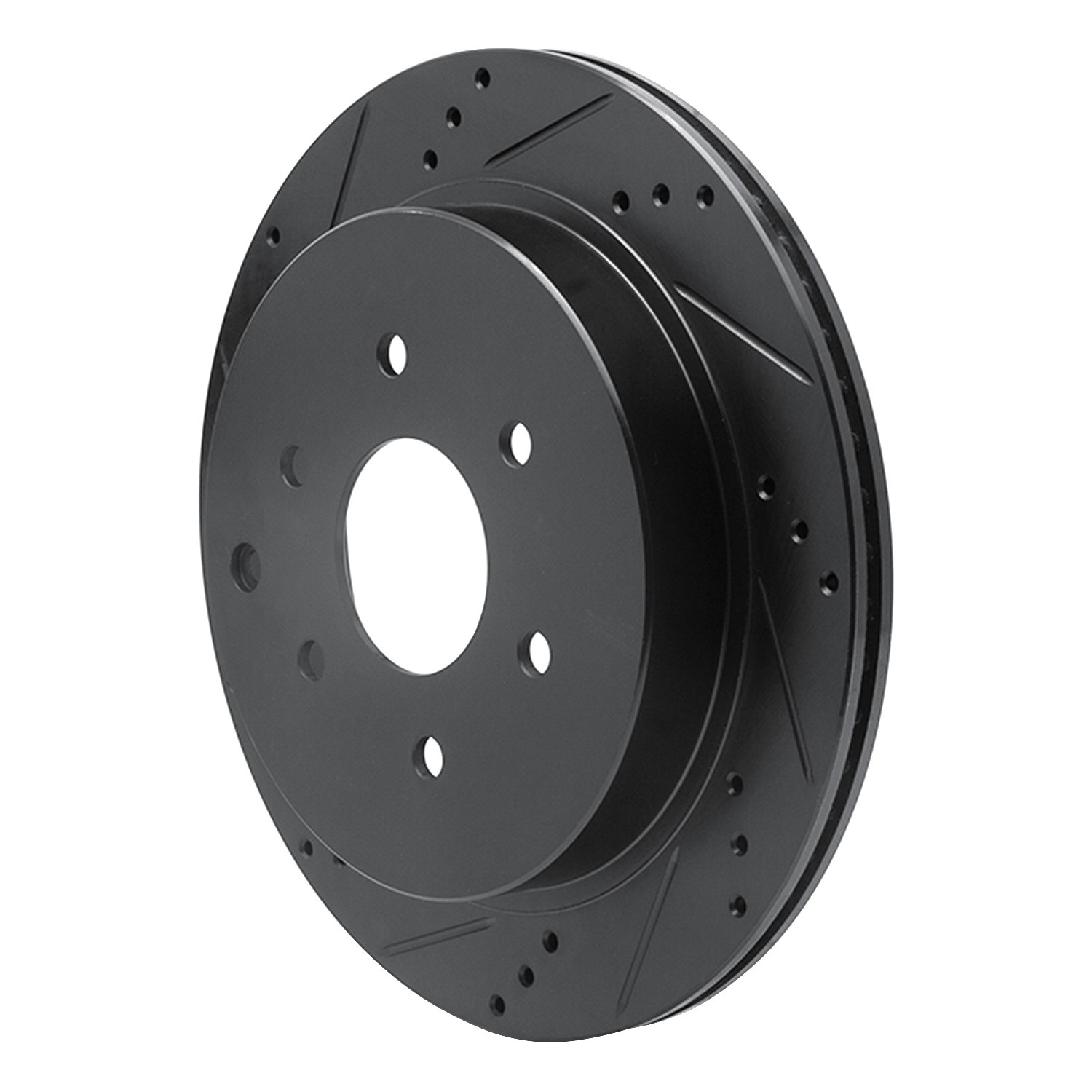 DYN 633-68017L DFC Brake Rotor - Drilled and Slotted - Black