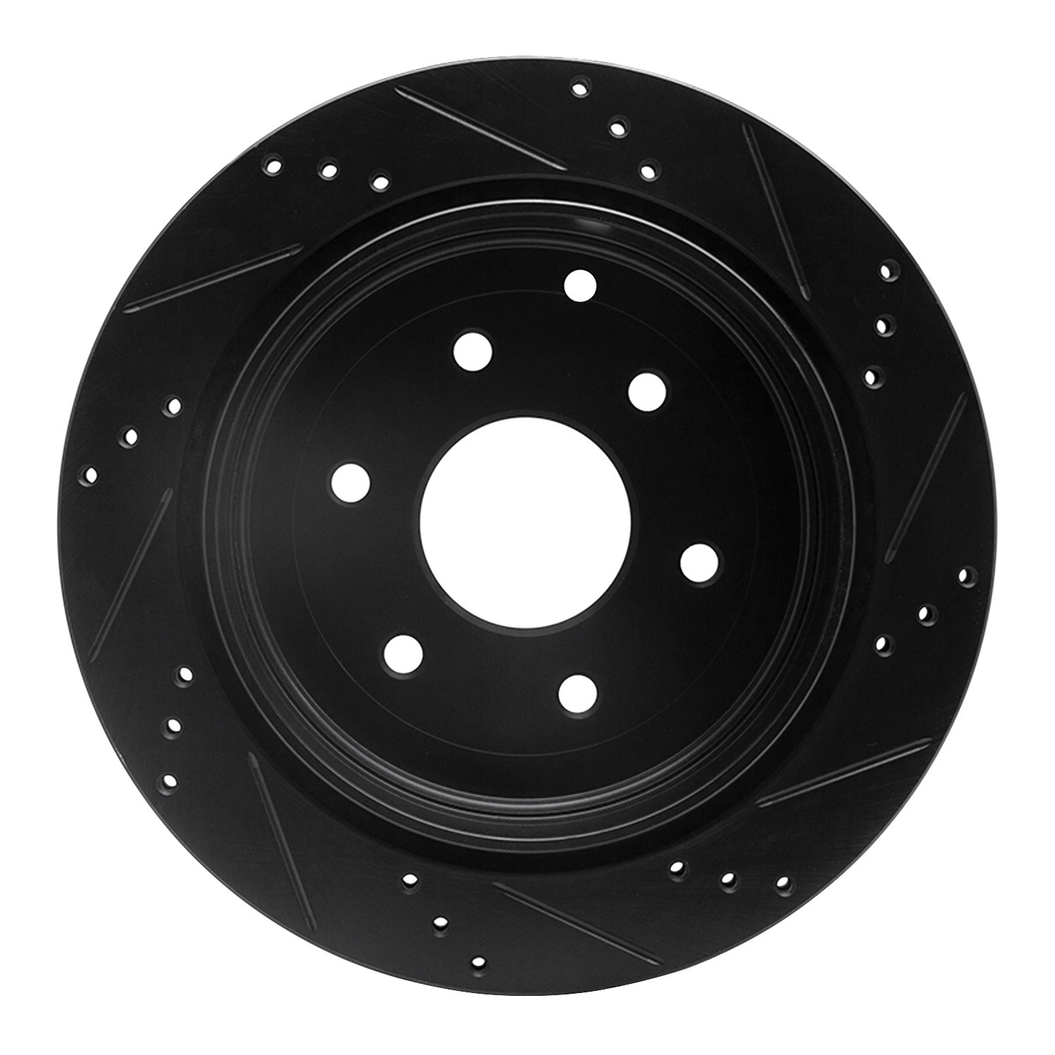 DYN 633-68017L DFC Brake Rotor - Drilled and Slotted - Black - Image 2