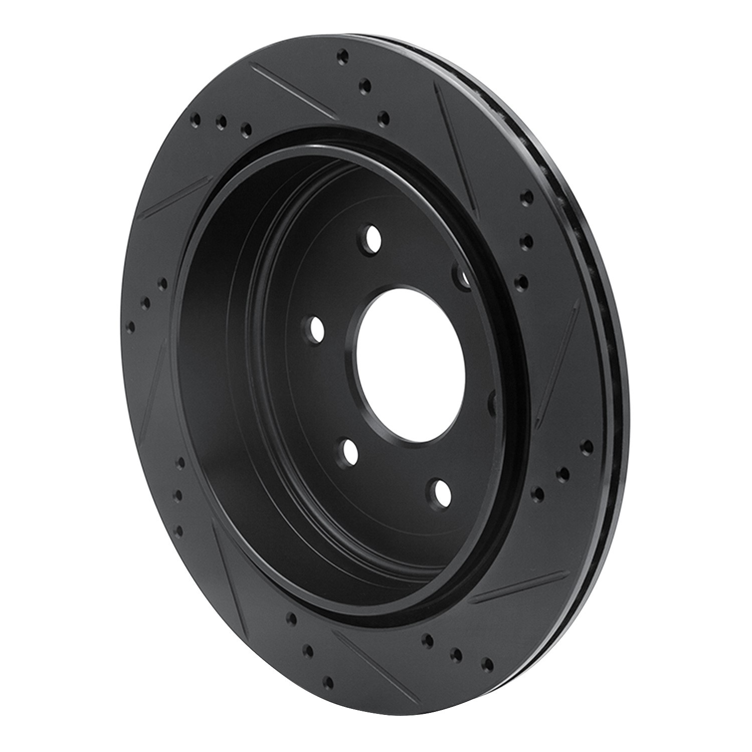 DYN 633-68017L DFC Brake Rotor - Drilled and Slotted - Black - Image 5