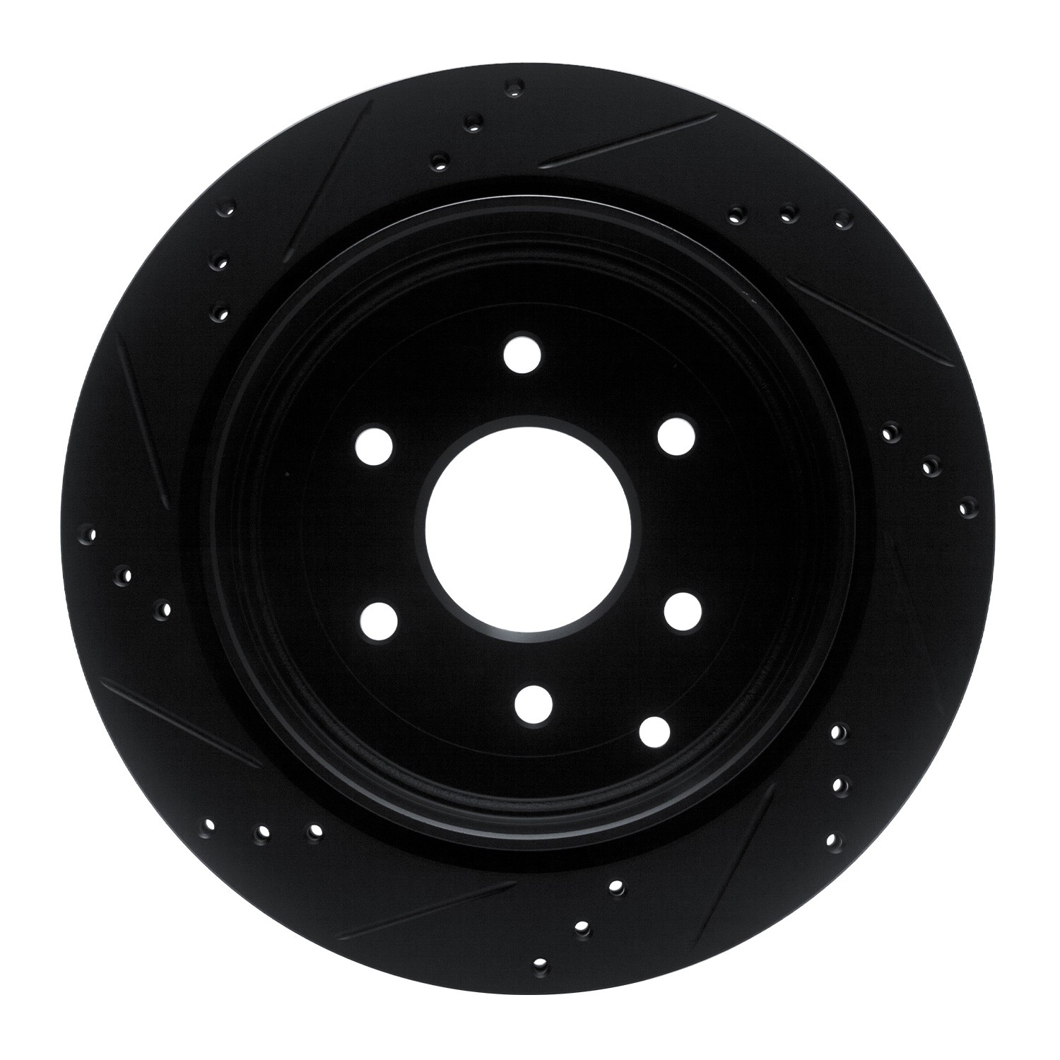 DYN 633-68017R DFC Brake Rotor - Drilled and Slotted - Black - Image 2