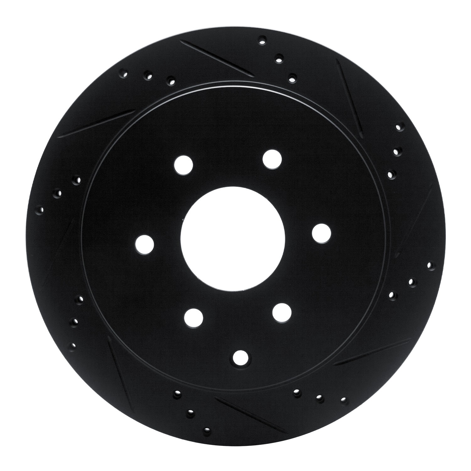 DYN 633-68017R DFC Brake Rotor - Drilled and Slotted - Black - Image 3