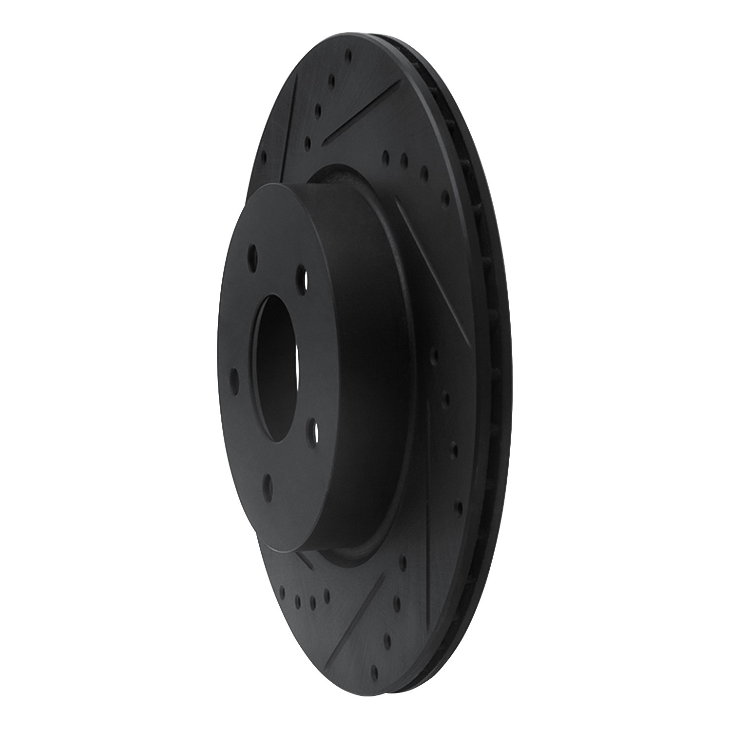 DYN 633-68019L DFC Brake Rotor - Drilled and Slotted - Black
