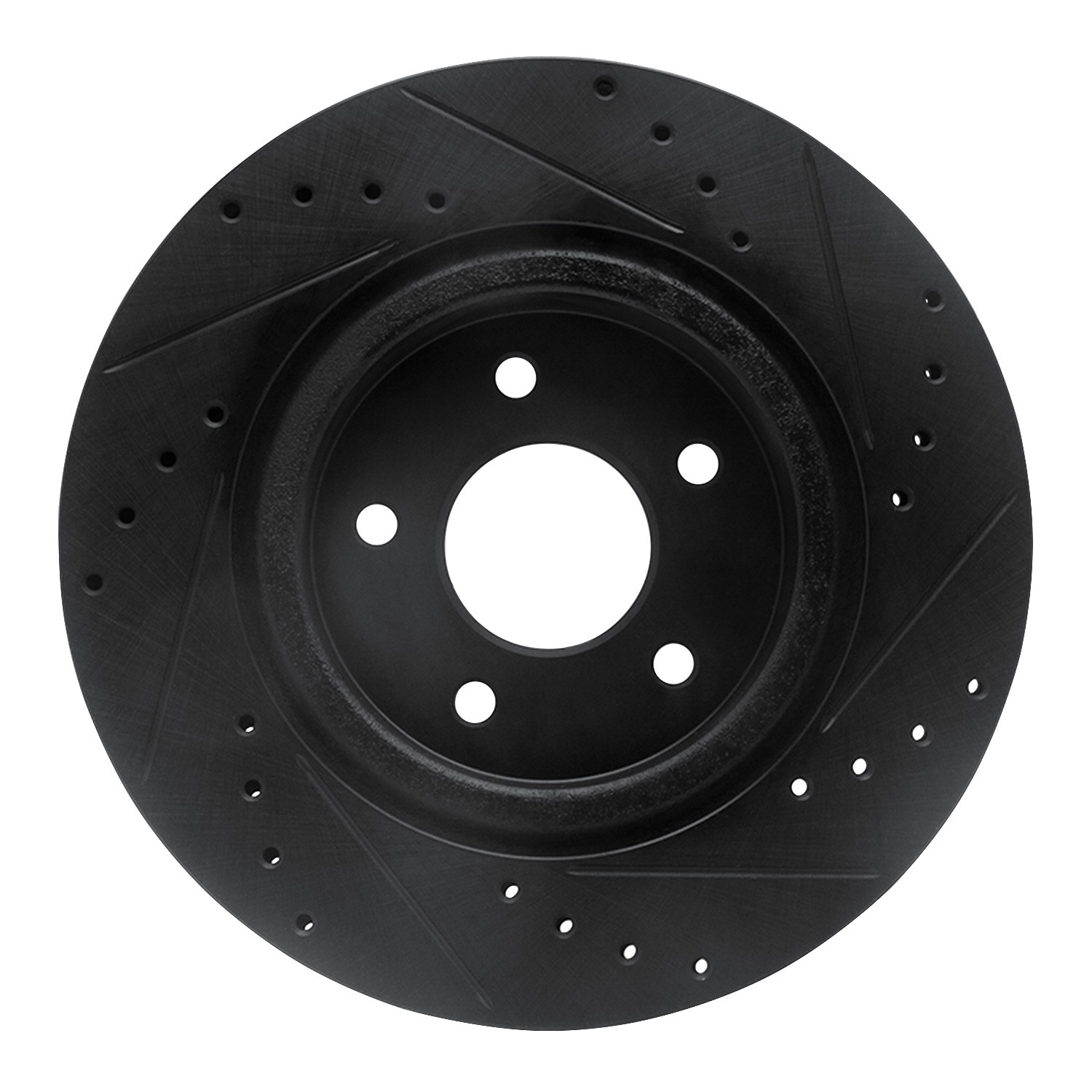 DYN 633-68019L DFC Brake Rotor - Drilled and Slotted - Black - Image 2