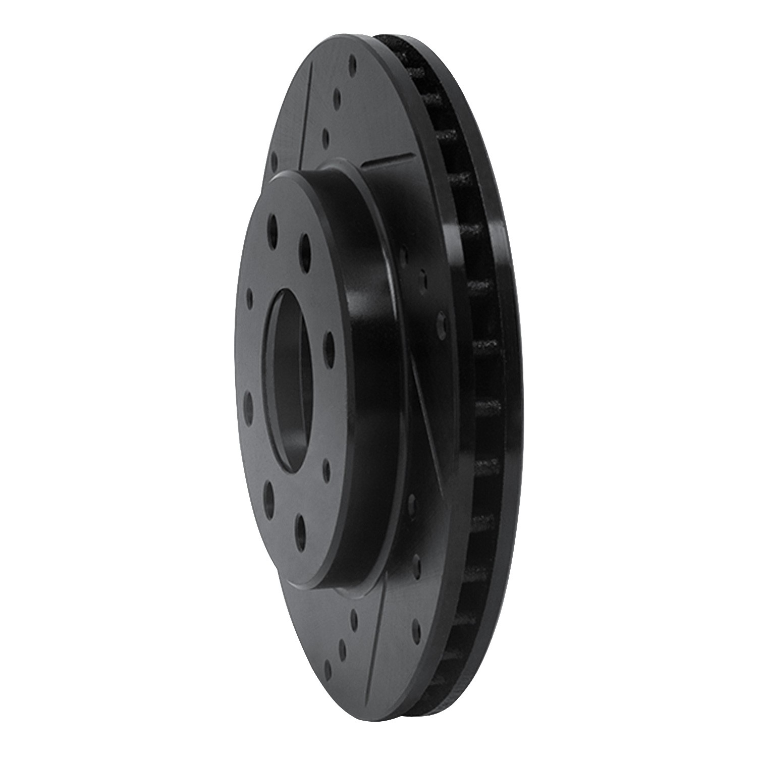 DYN 633-72022L DFC Brake Rotor - Drilled and Slotted - Black
