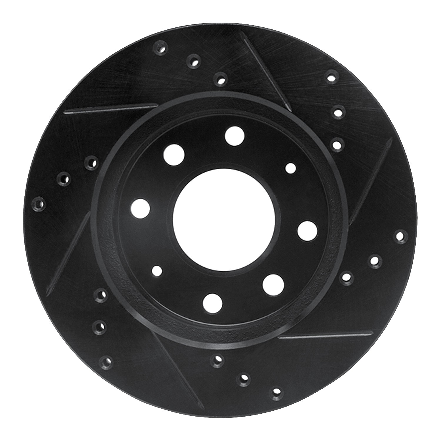 DYN 633-72022L DFC Brake Rotor - Drilled and Slotted - Black - Image 2
