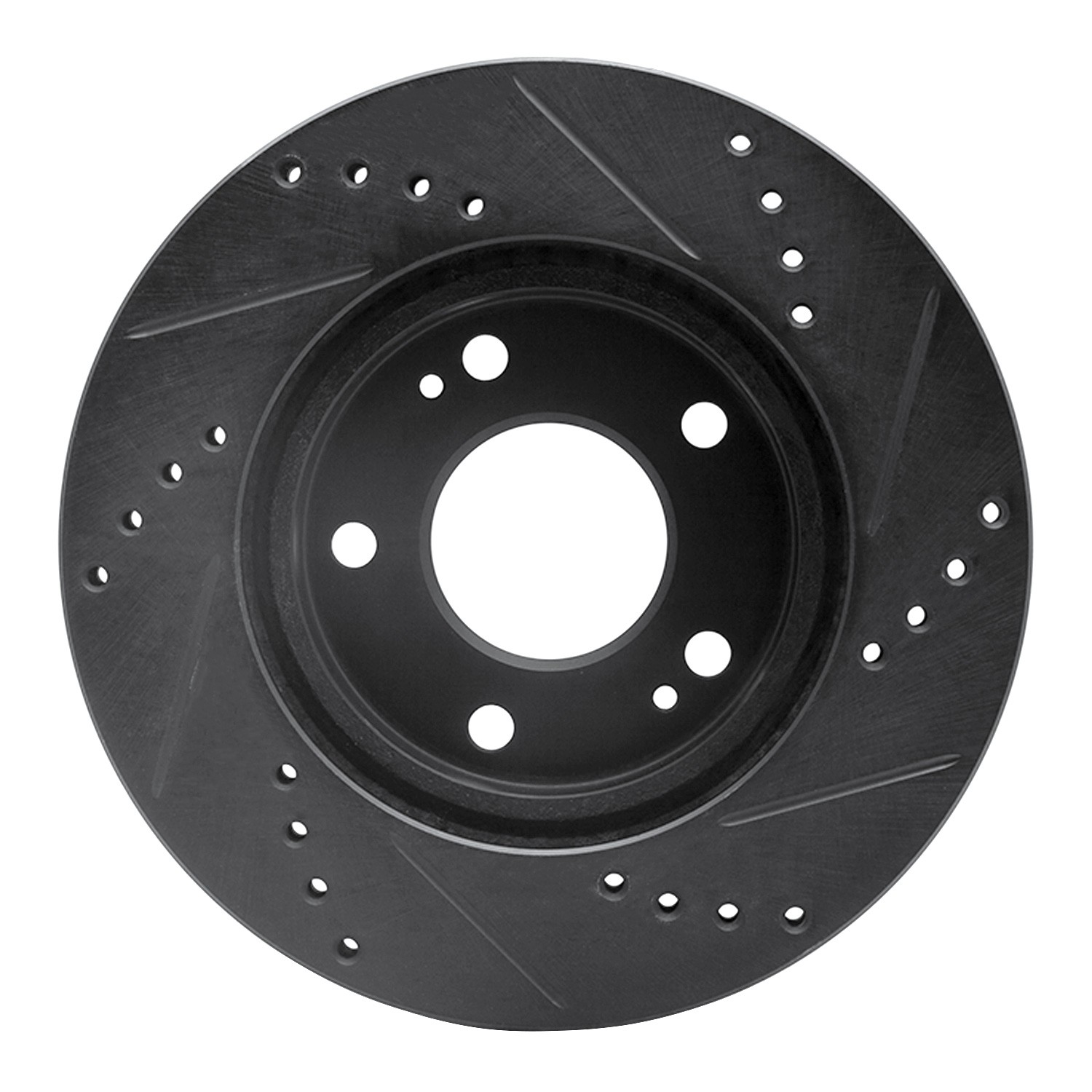 DYN 633-72034L DFC Brake Rotor - Drilled and Slotted - Black - Image 2
