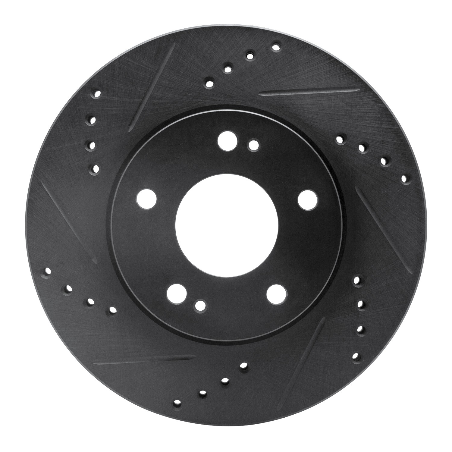 DYN 633-72034L DFC Brake Rotor - Drilled and Slotted - Black - Image 3