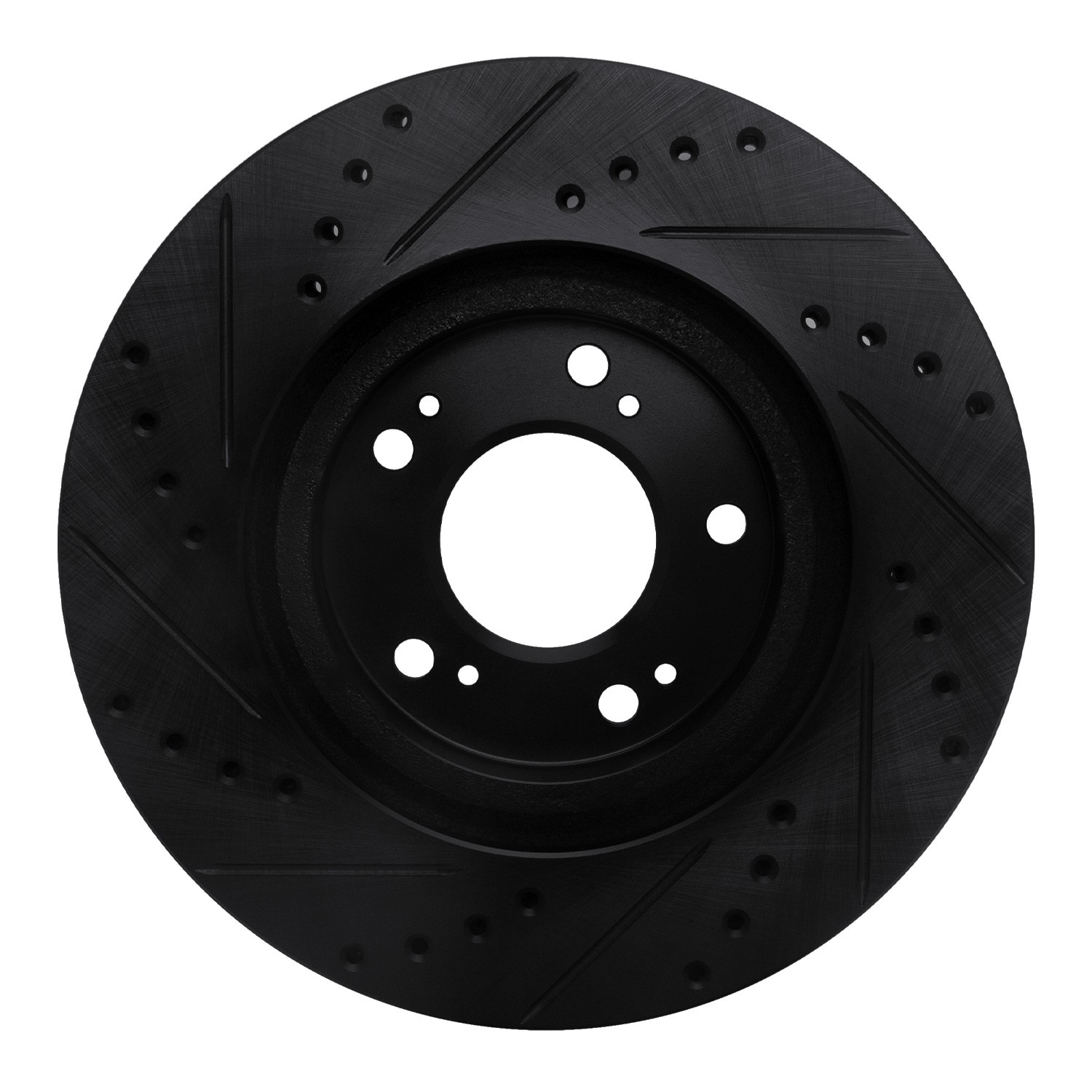 DYN 633-72037R DFC Brake Rotor - Drilled and Slotted - Black - Image 2