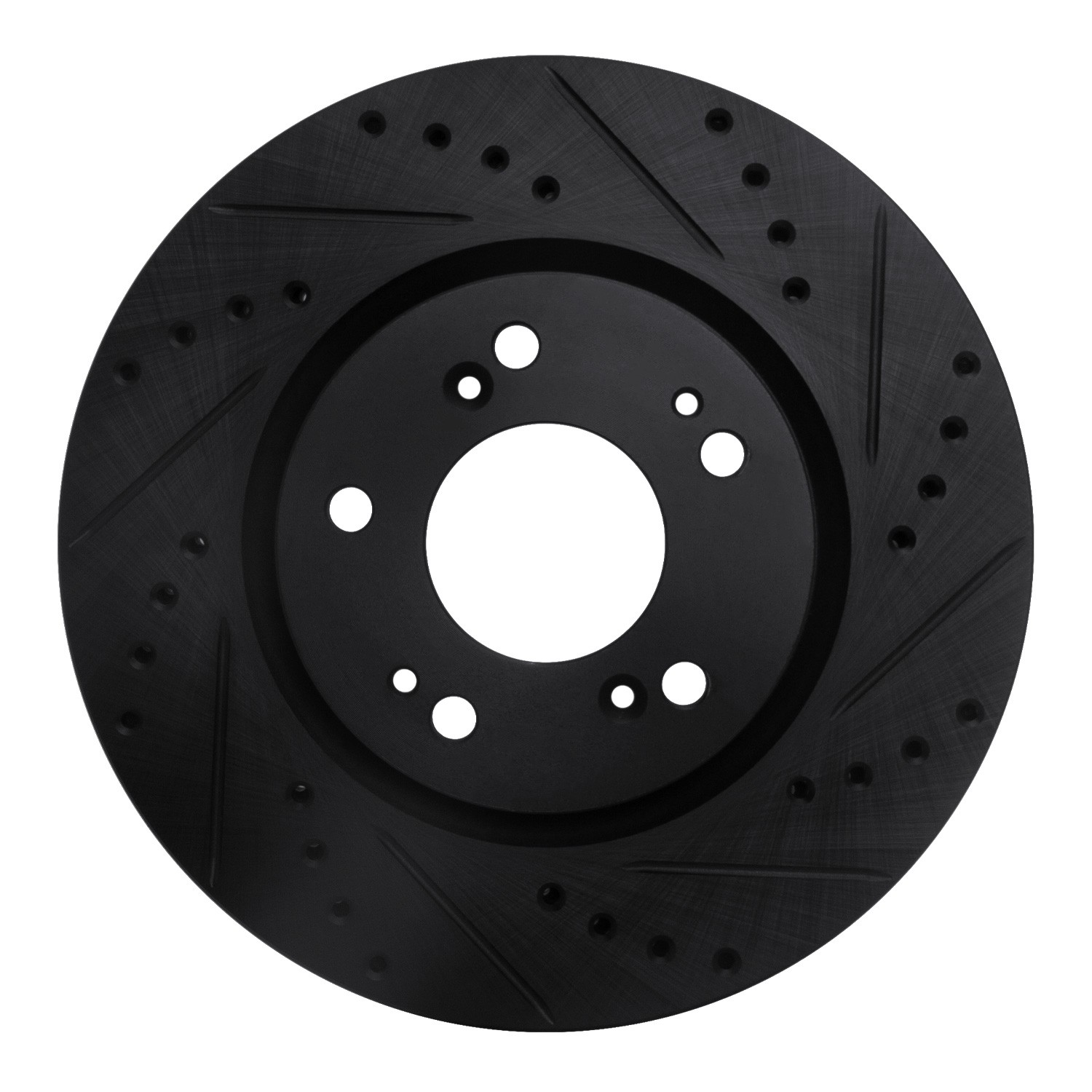 DYN 633-72037R DFC Brake Rotor - Drilled and Slotted - Black - Image 3