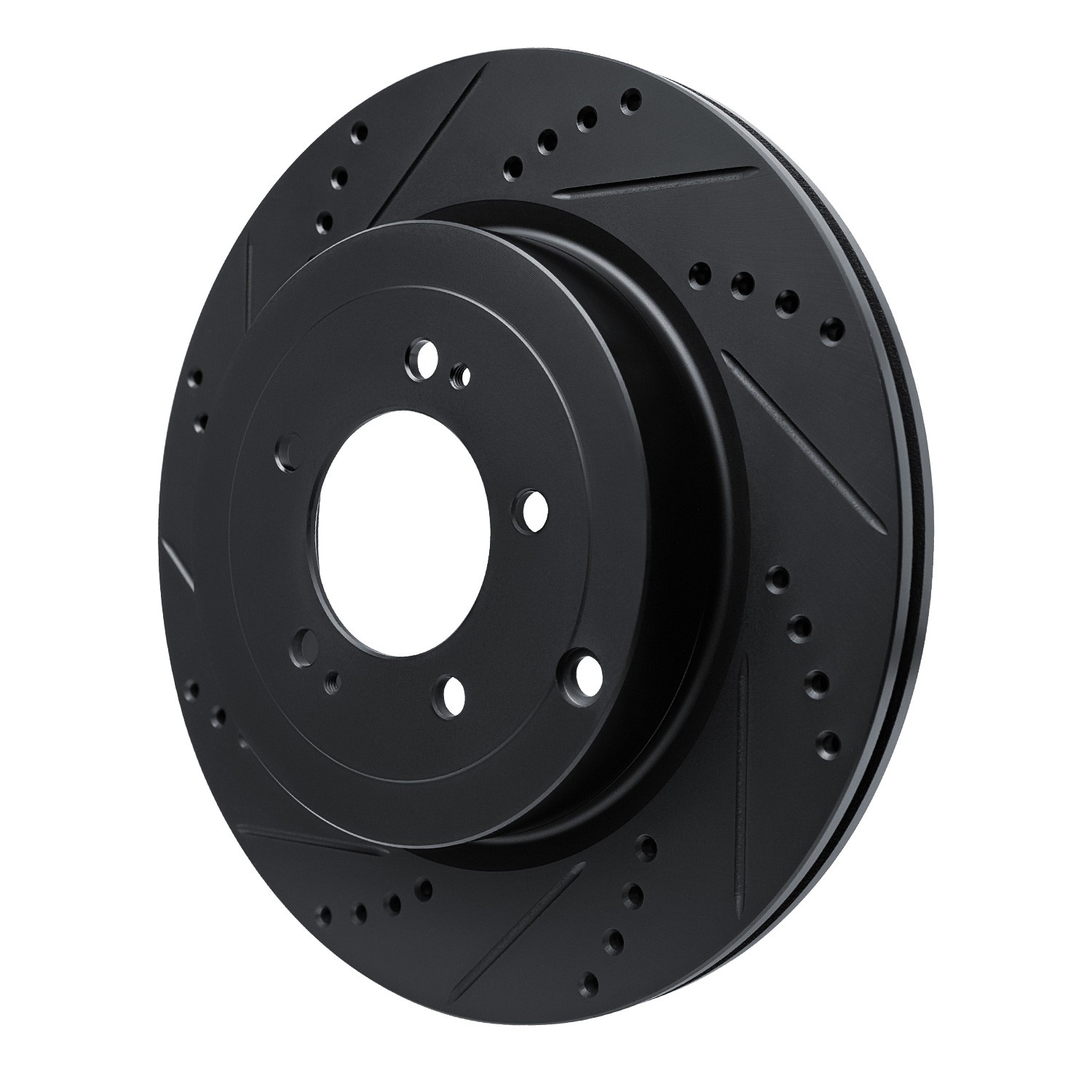 DYN 633-72042L DFC Brake Rotor - Drilled and Slotted - Black