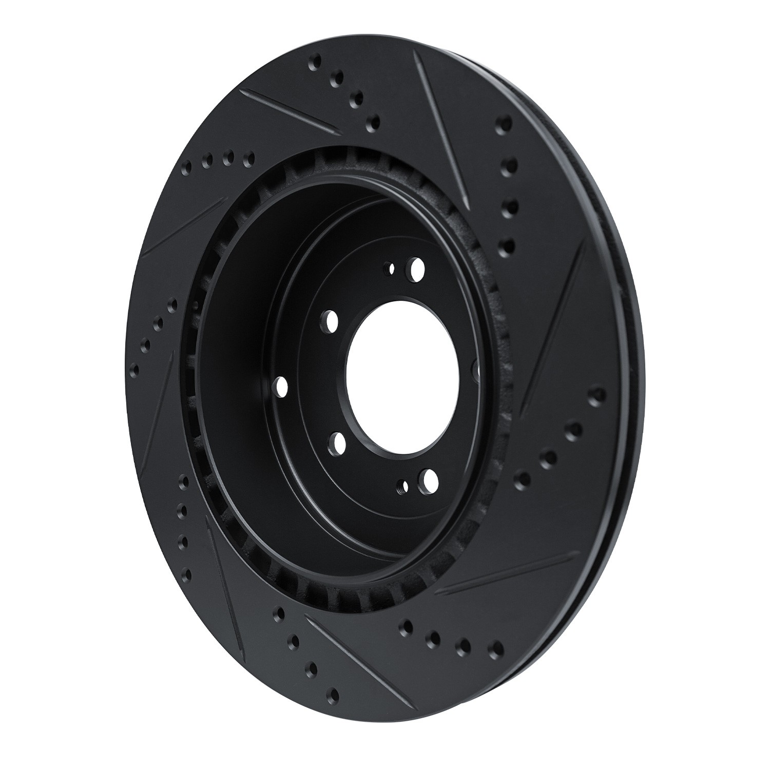 DYN 633-72042L DFC Brake Rotor - Drilled and Slotted - Black - Image 5
