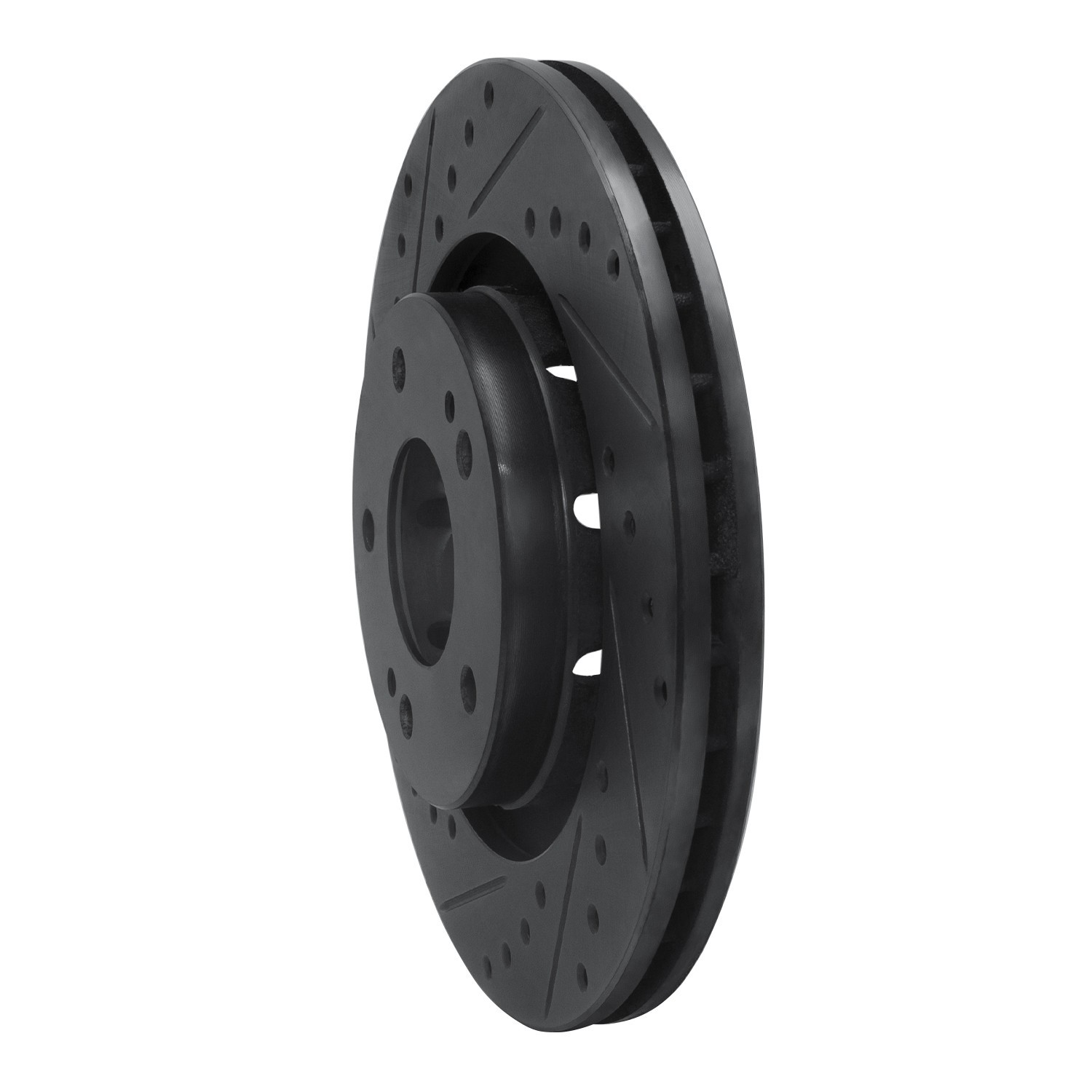 DYN 633-72061L DFC Brake Rotor - Drilled and Slotted - Black